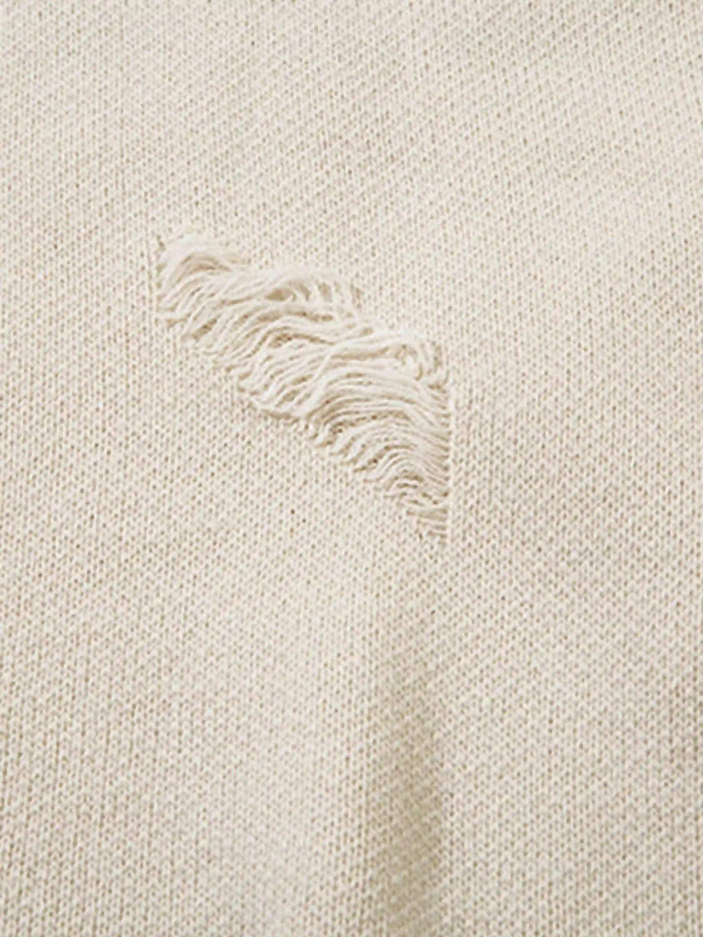 Disguisen High Street Spray-Painted Hole Round Neck Sweater