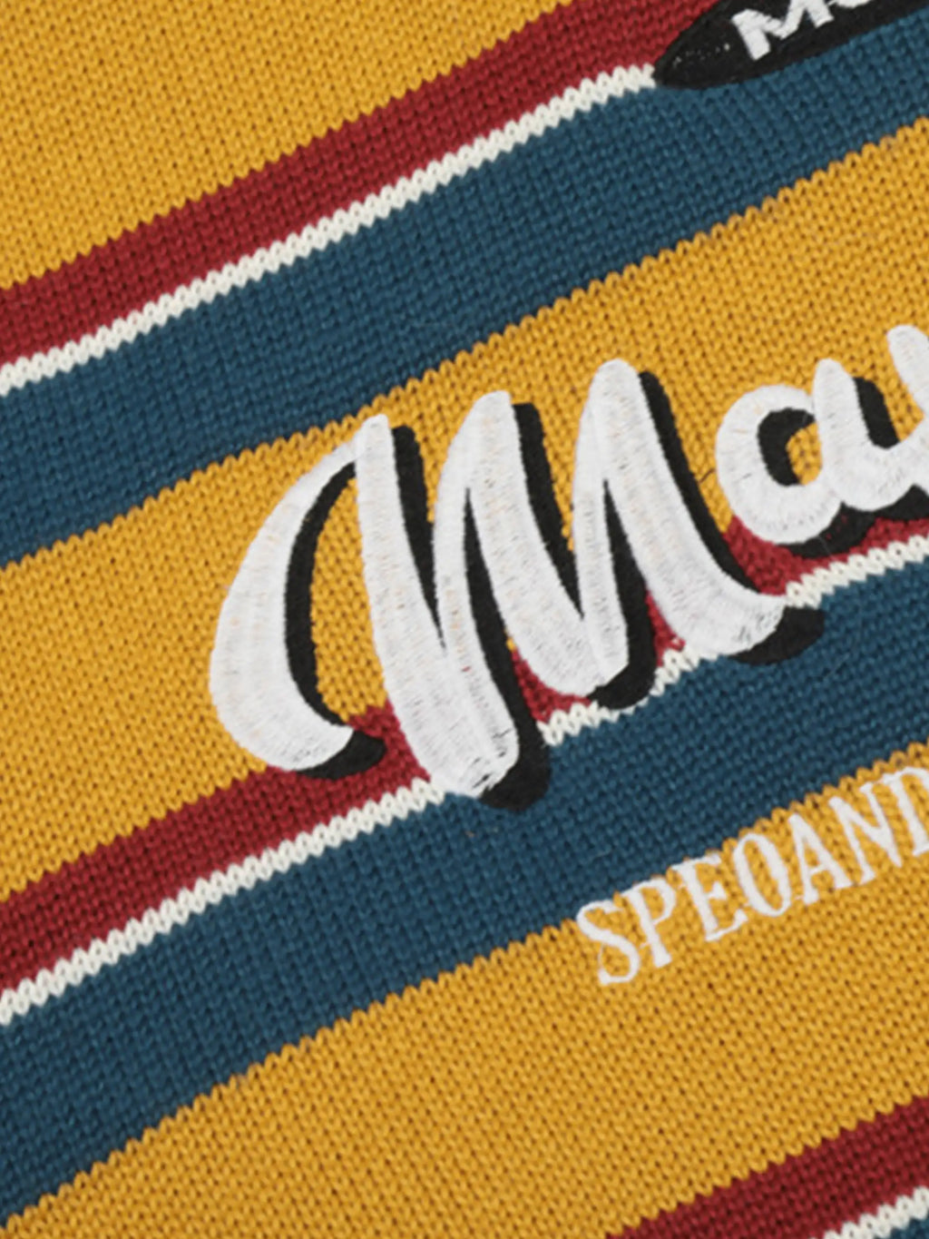 Vintage Embroidered Striped Sweater