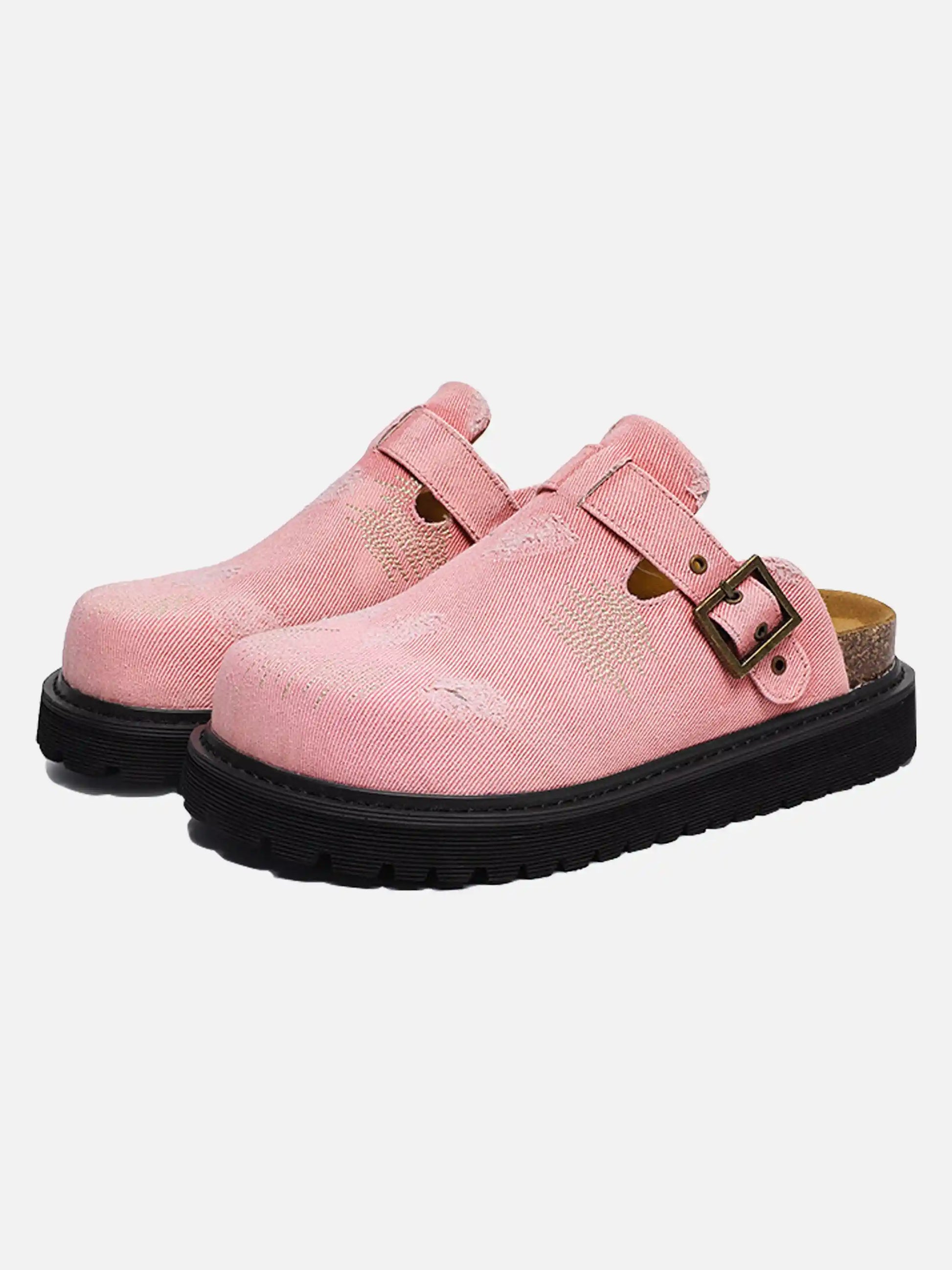 Disguisen Vintage Flat Denim Half Slippers