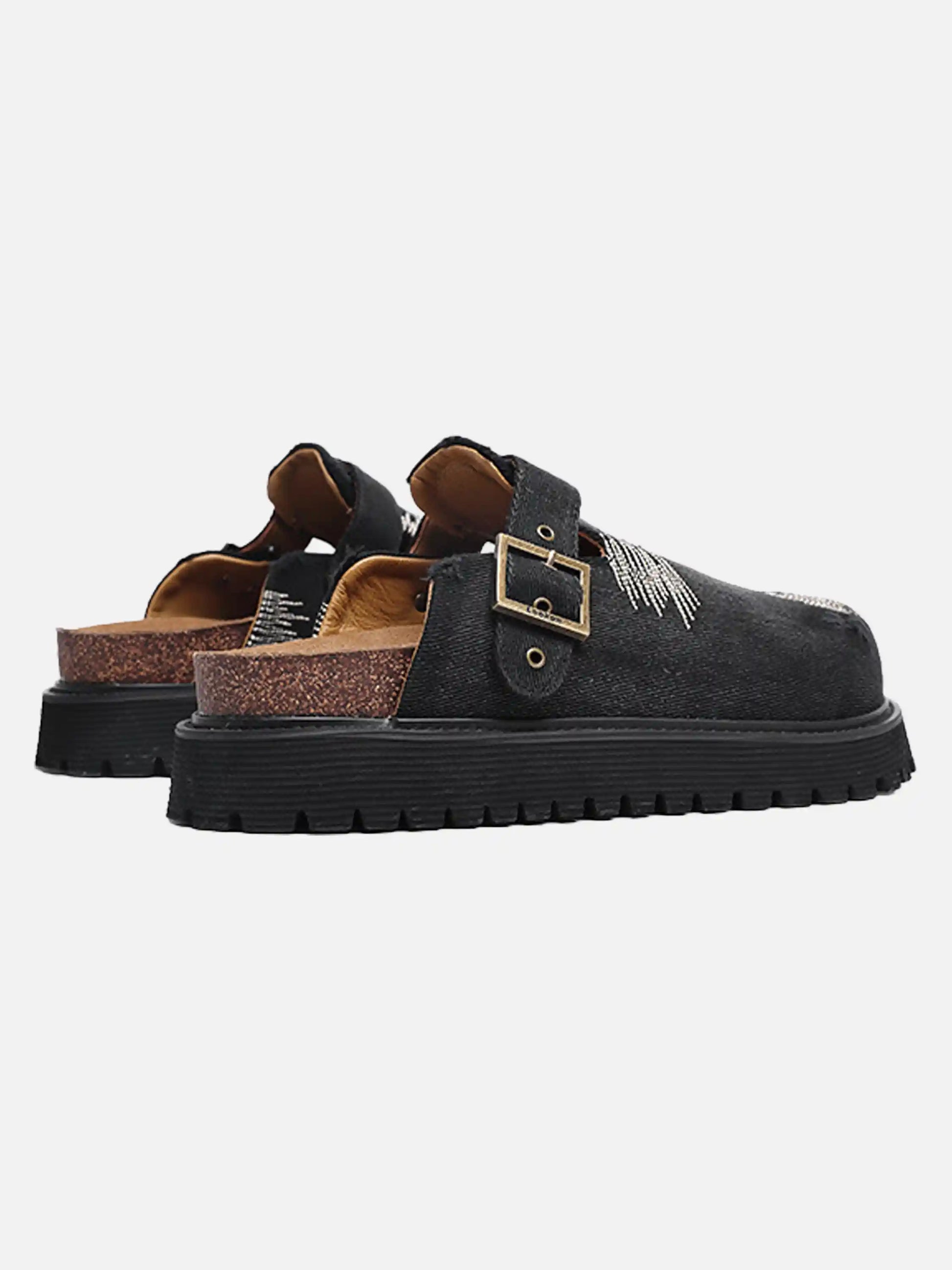 Disguisen Vintage Flat Denim Half Slippers