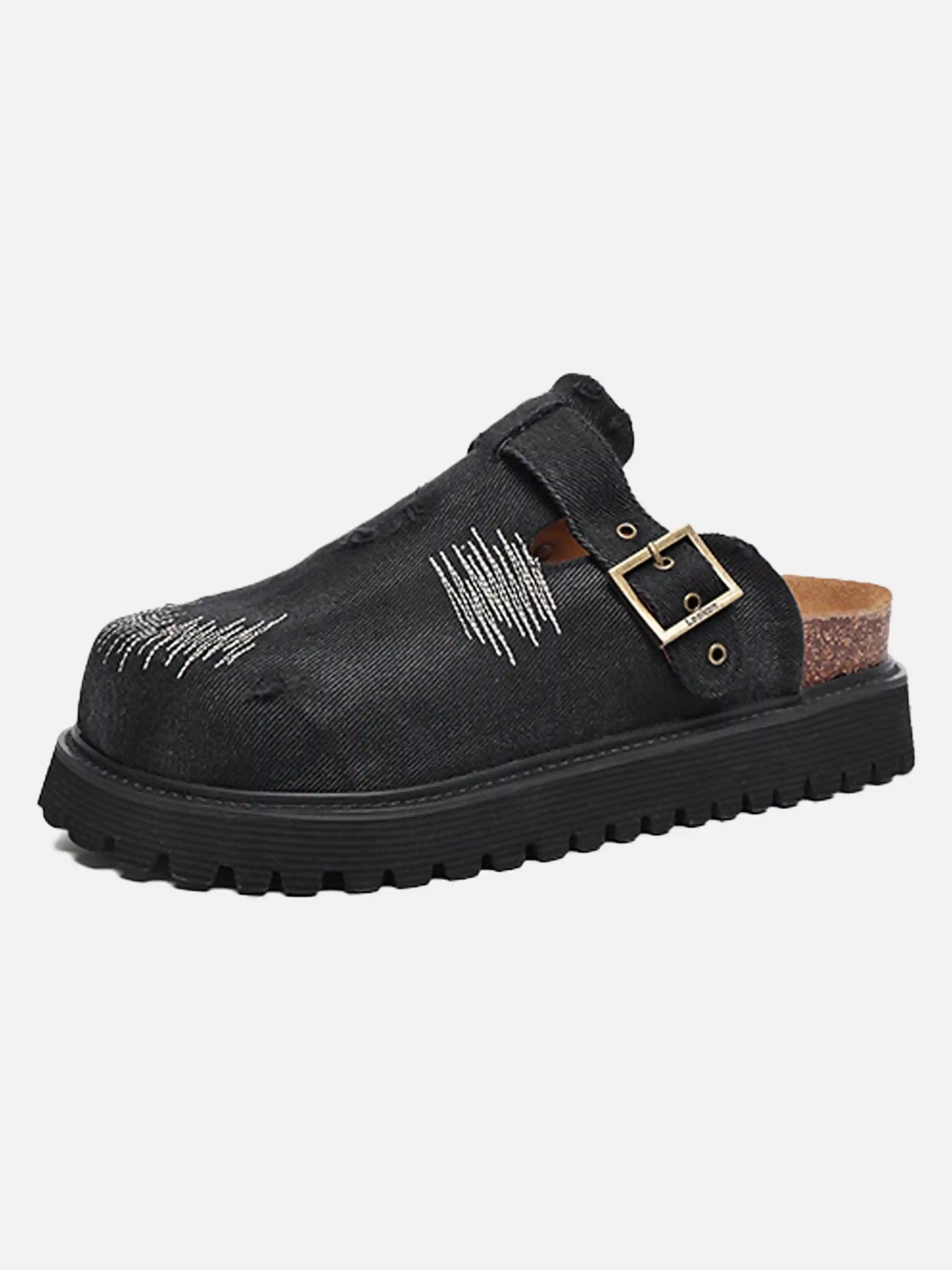 Disguisen Vintage Flat Denim Half Slippers