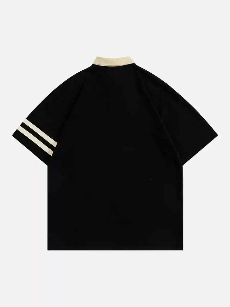 Disguisen Letter Embroidered Polo Shirt