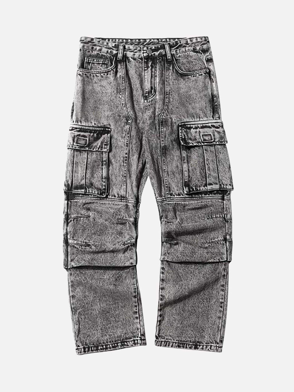 Disguisen Washed And Distressed Multi-pocket Jeans
