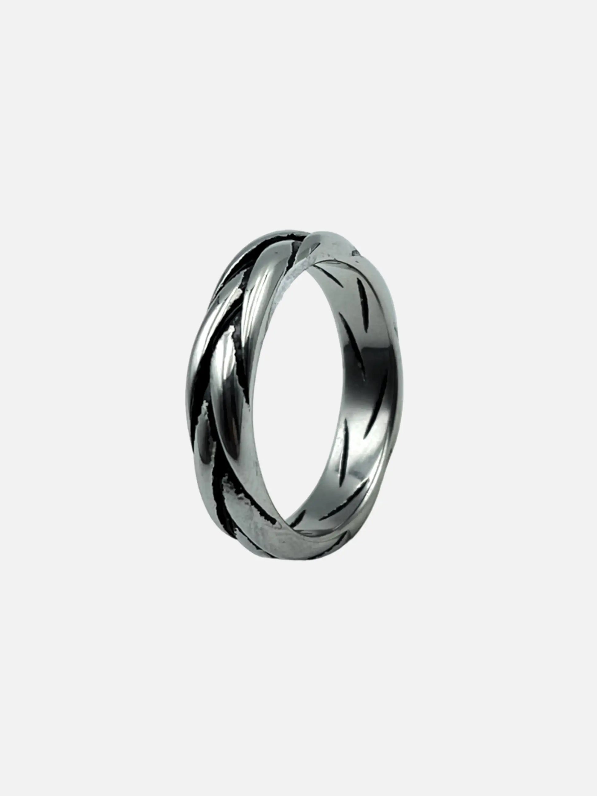 Vintage Braided Cross Ring