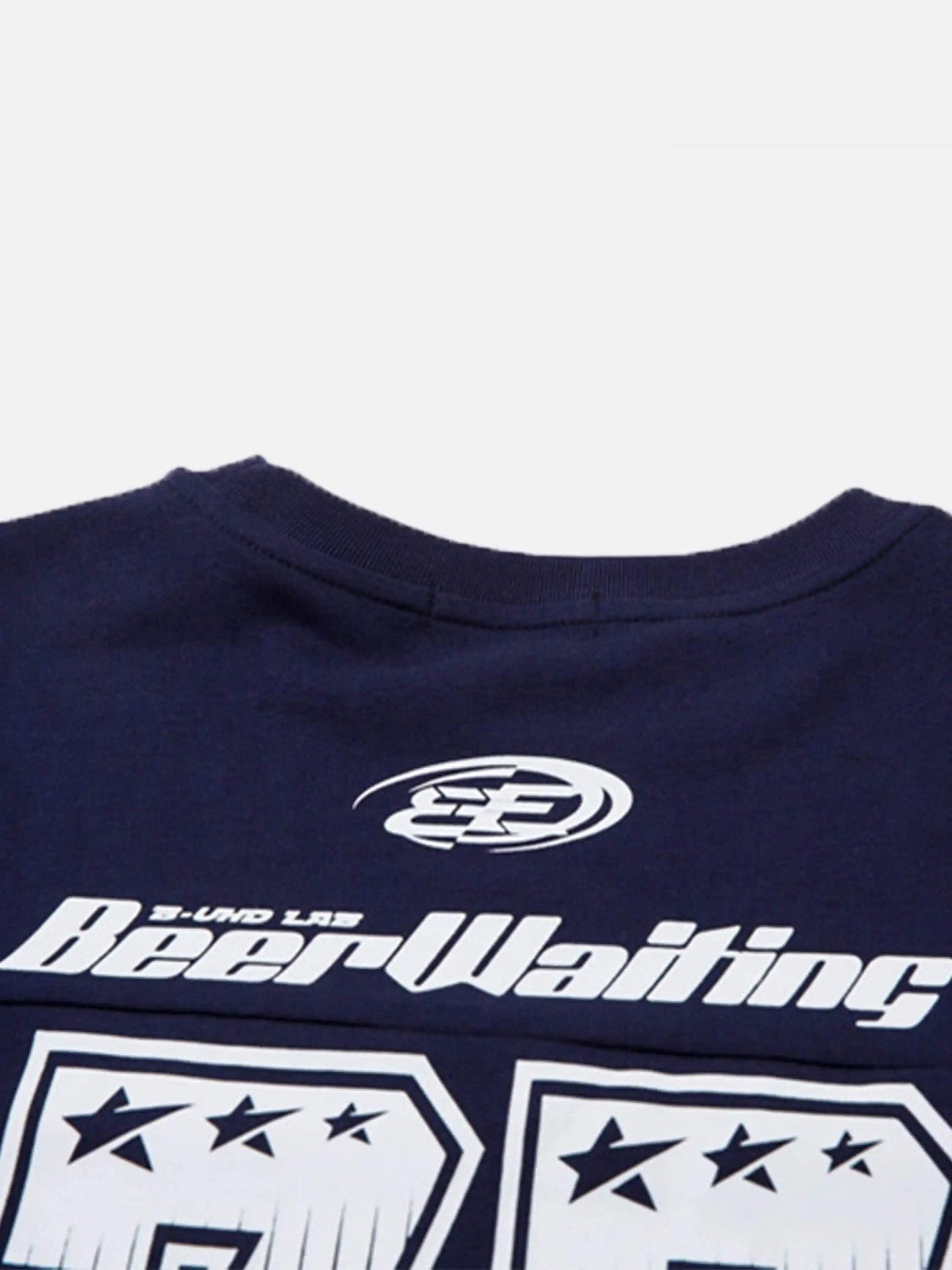 Disguisen American Retro Street Long-Sleeved Jersey T-Shirt