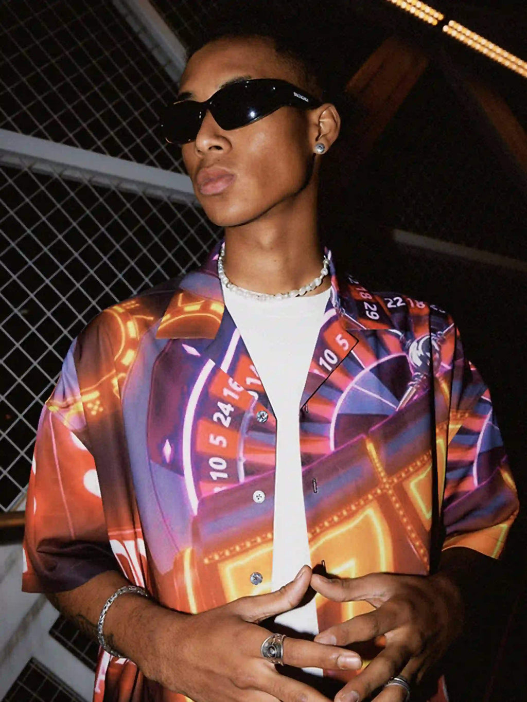 Disguisen American Street Dice Flower Shirt-0508