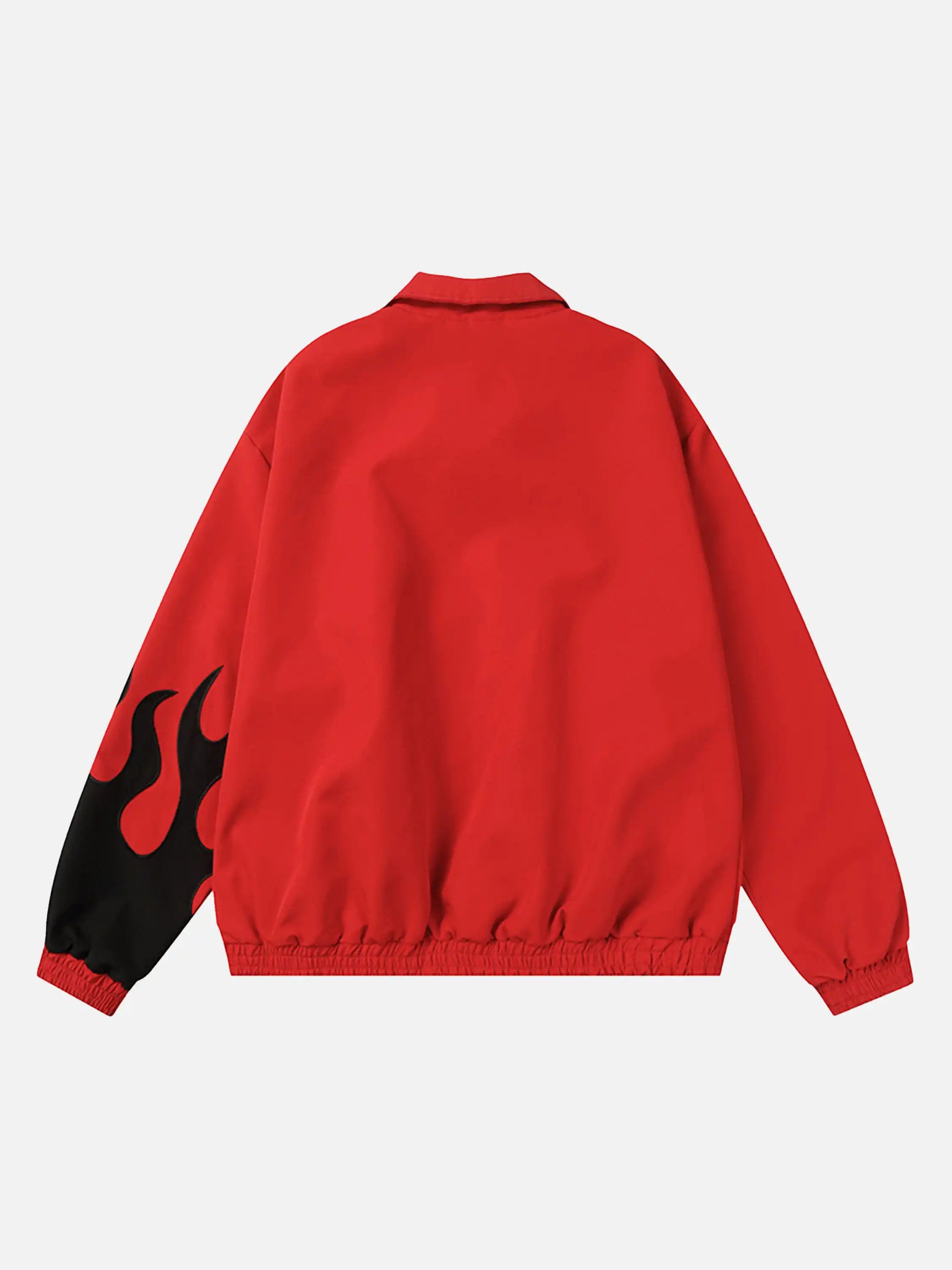 Disguisen Hip Hop Street Patches Flame Lapel Jacket