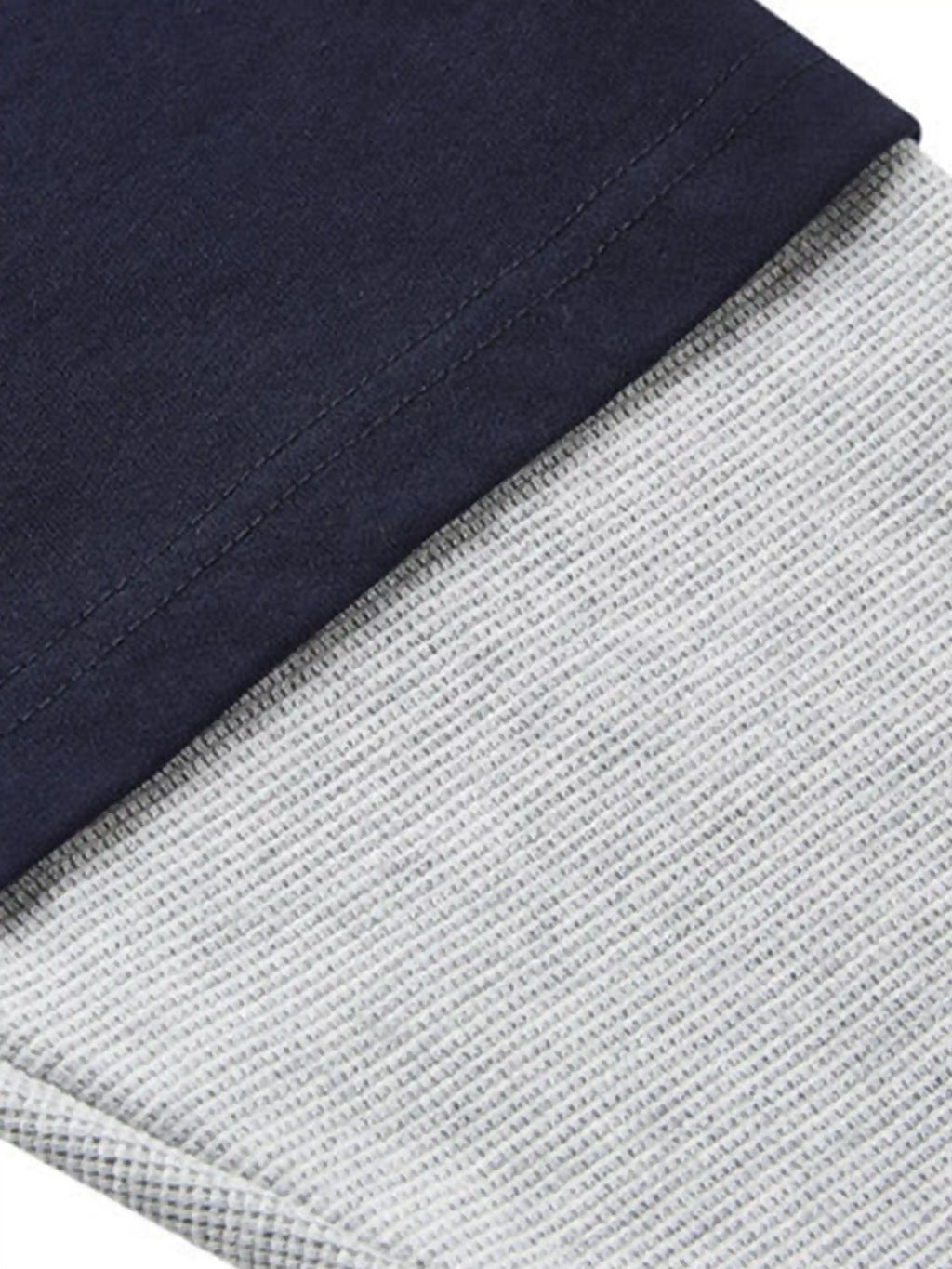 Disguisen American Waffle Faux Two-Piece Long-Sleeved T-Shirt