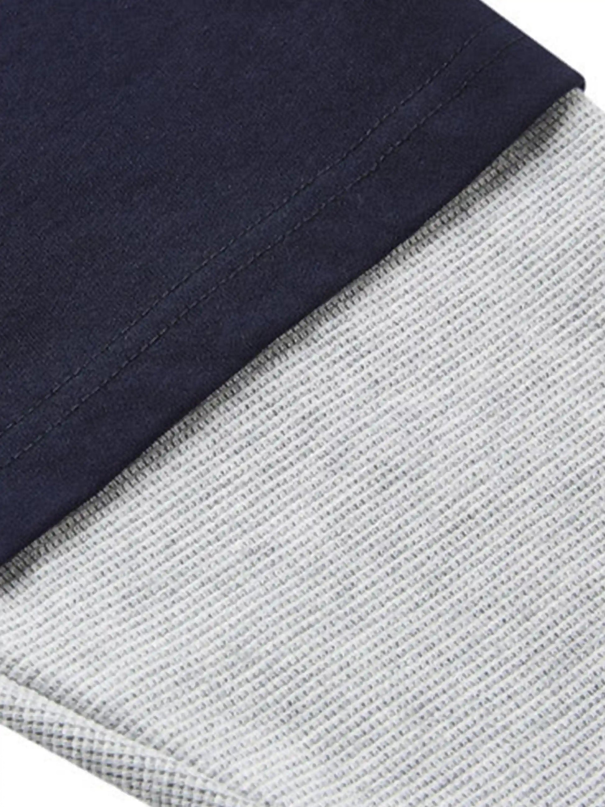 Disguisen American Waffle Faux Two-Piece Long-Sleeved T-Shirt