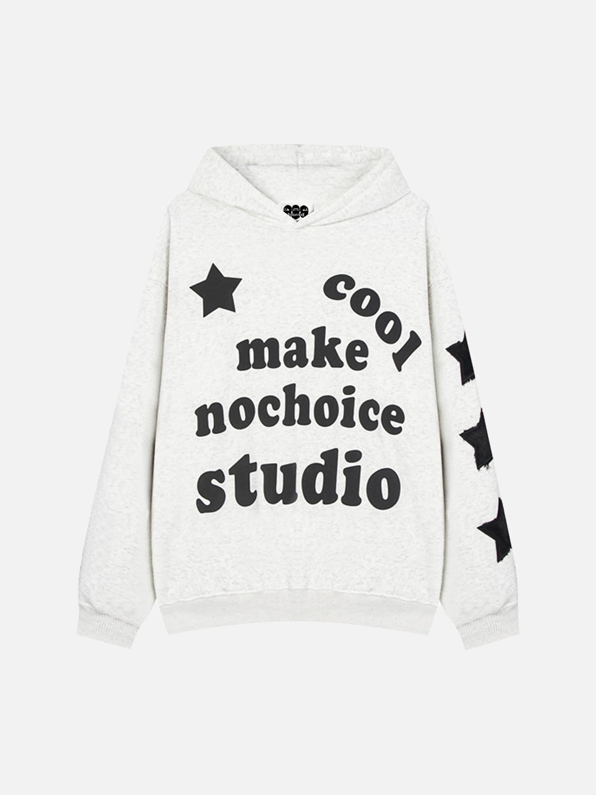 Letter Printed Fleece Hoodie
