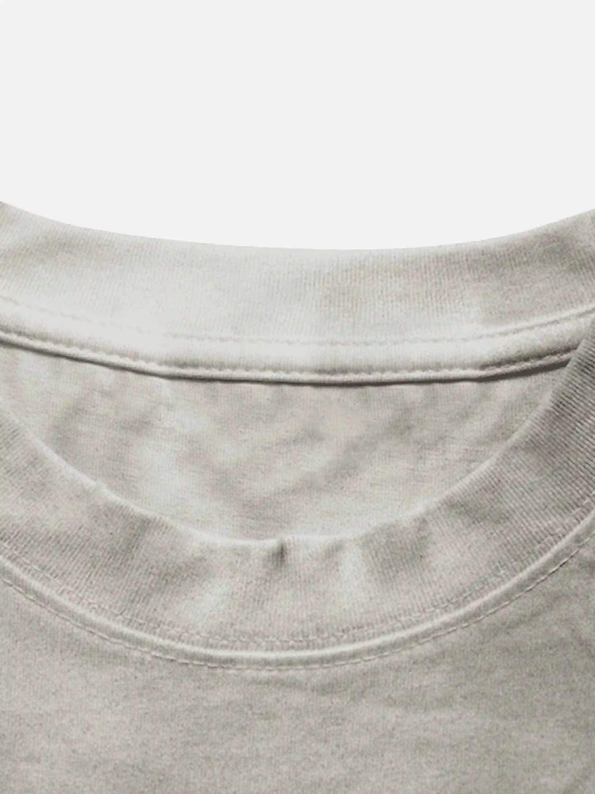 Disguisen Mud-dyed Dirty Spray Cross Print Street Rap T-Shirt