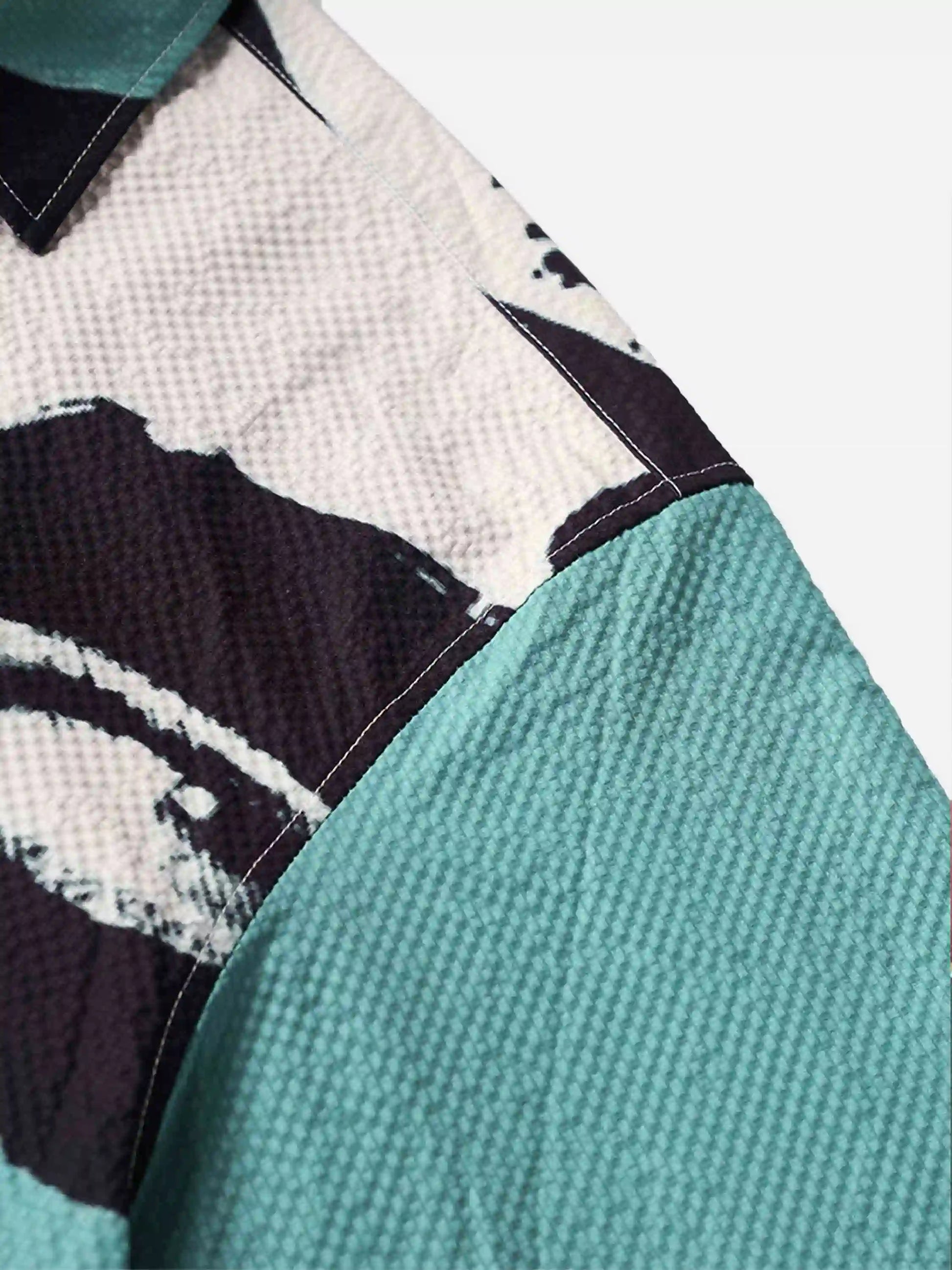 Disguisen American Graffiti Abstract Portrait Seersucker Shirt