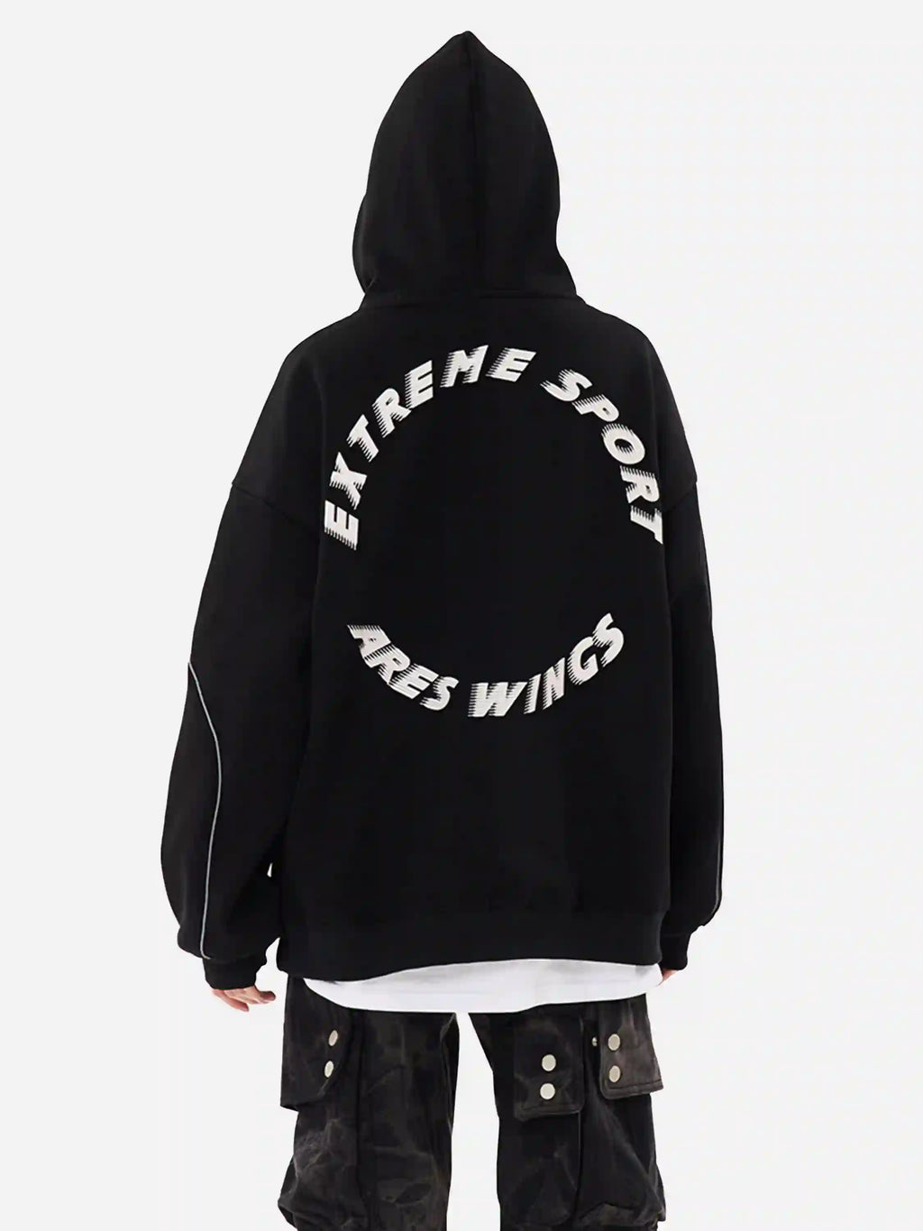 Disguisen Letter Print Line Design Hoodie