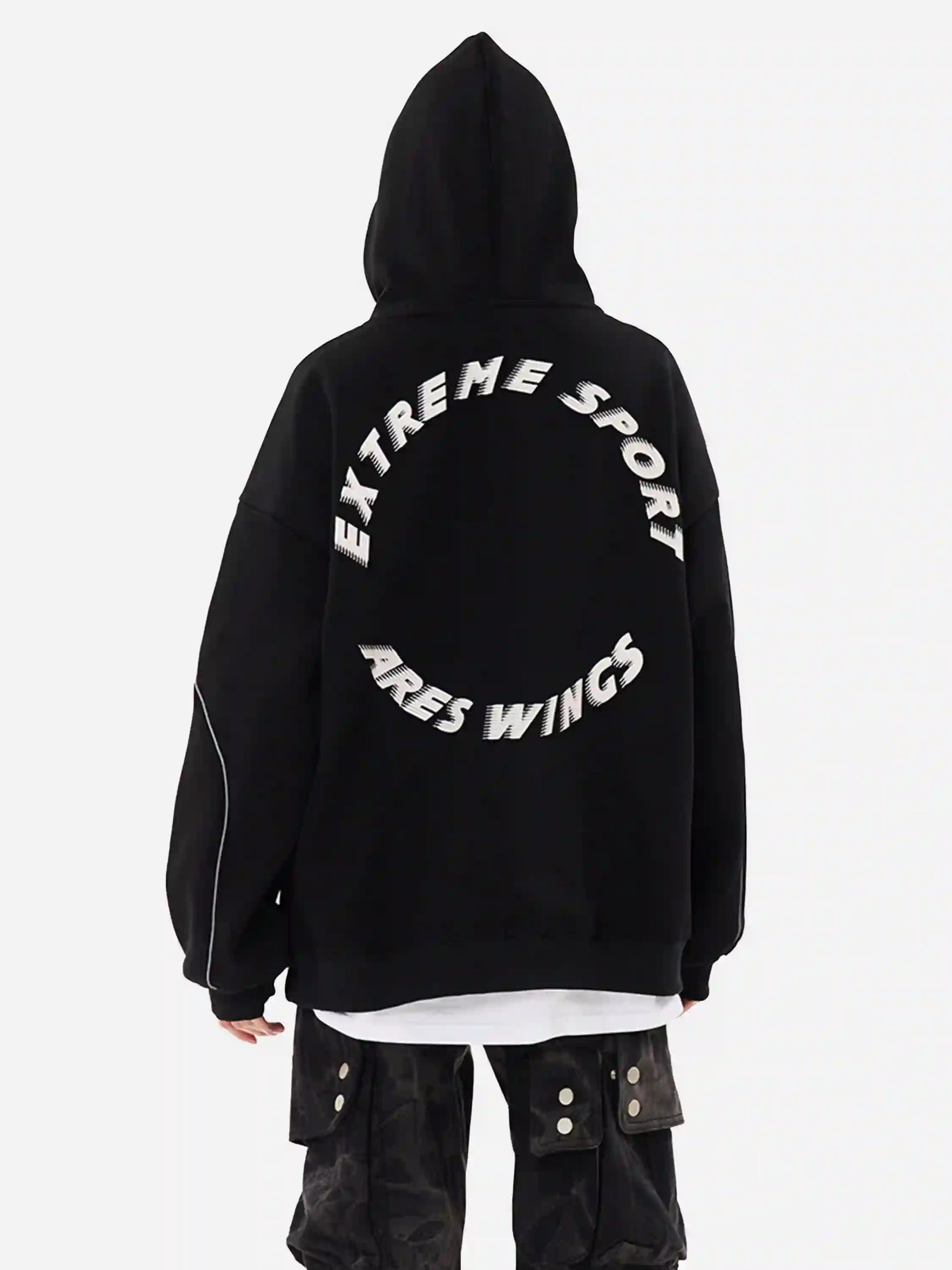Disguisen Letter Print Line Design Hoodie