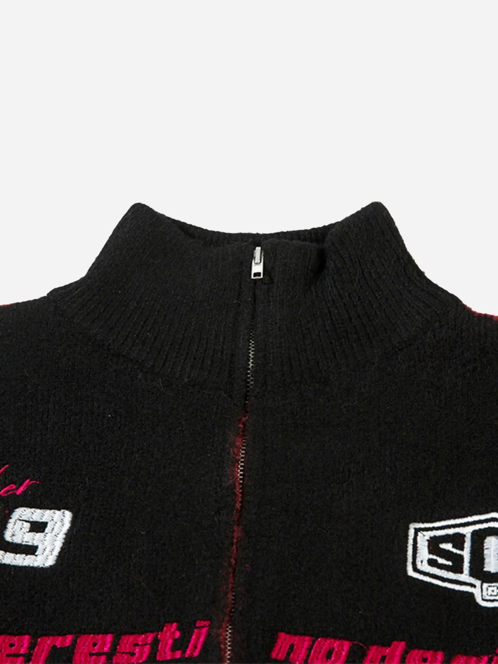 Disguisen Contrast Color Racing Zip-up Cardigan