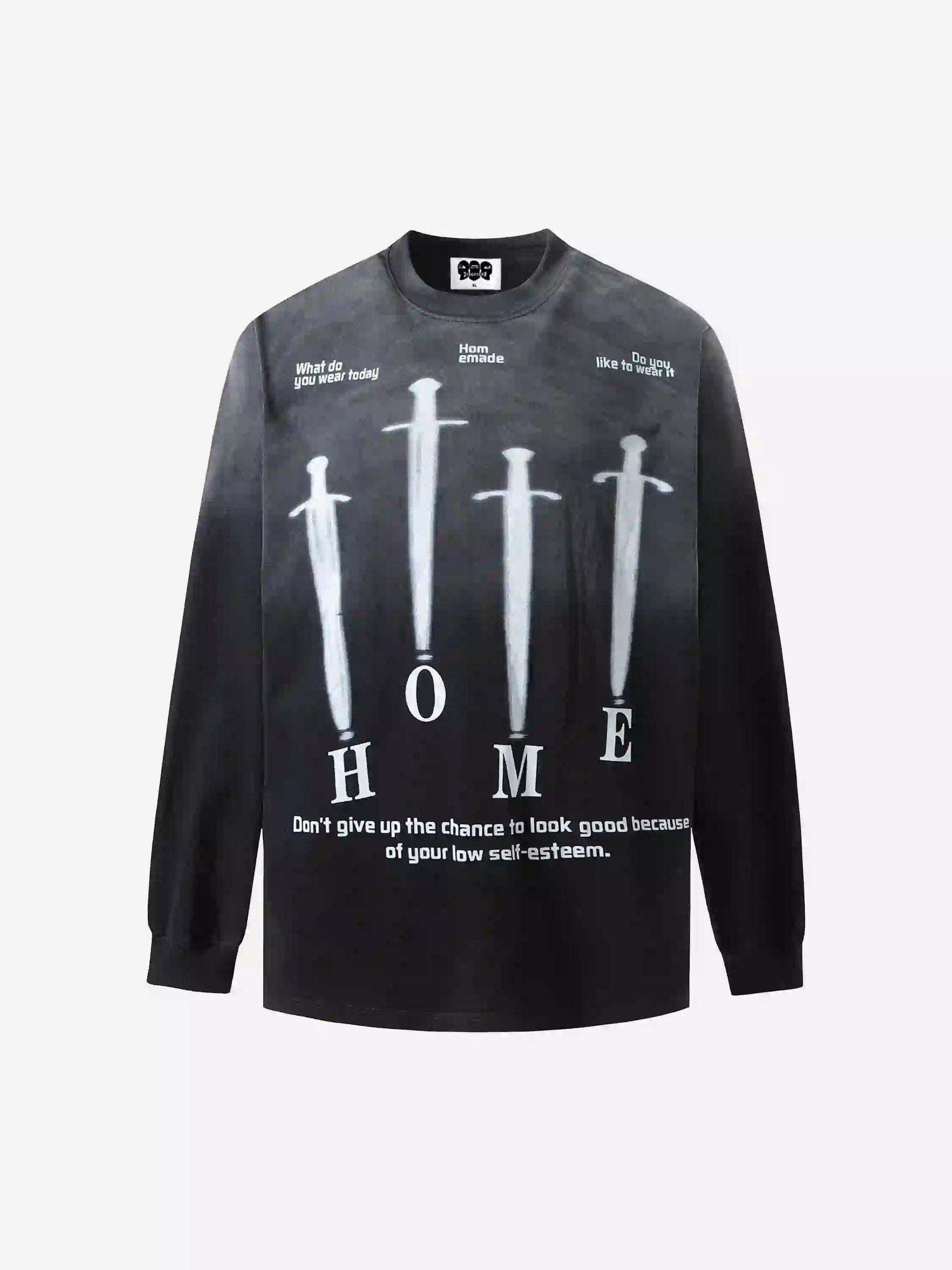 Disguisen Street Sword Distressed Long Sleeve T-Shirt