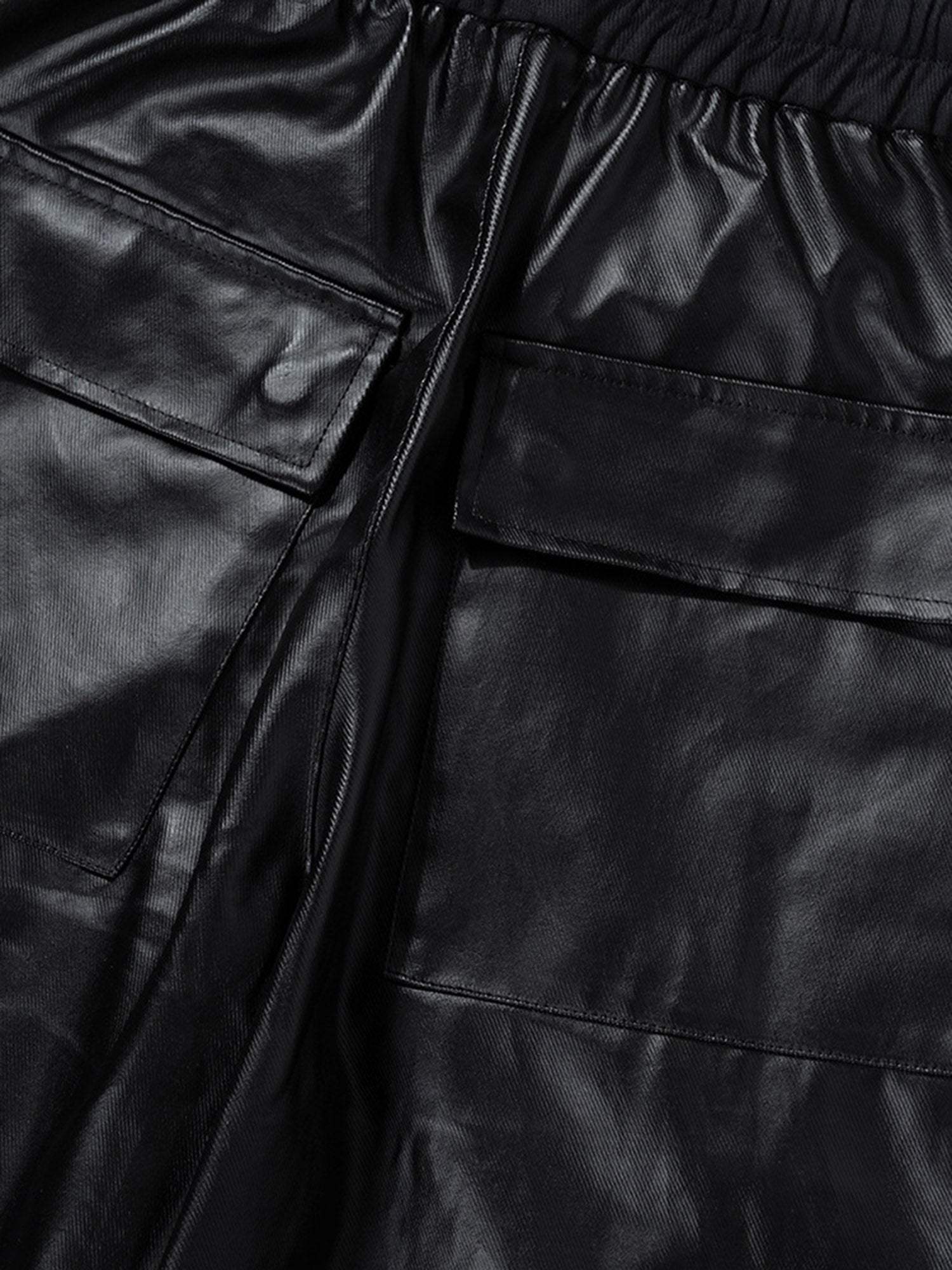 Layered Three-dimensional Pocket Wide-leg Flared Pants-4545