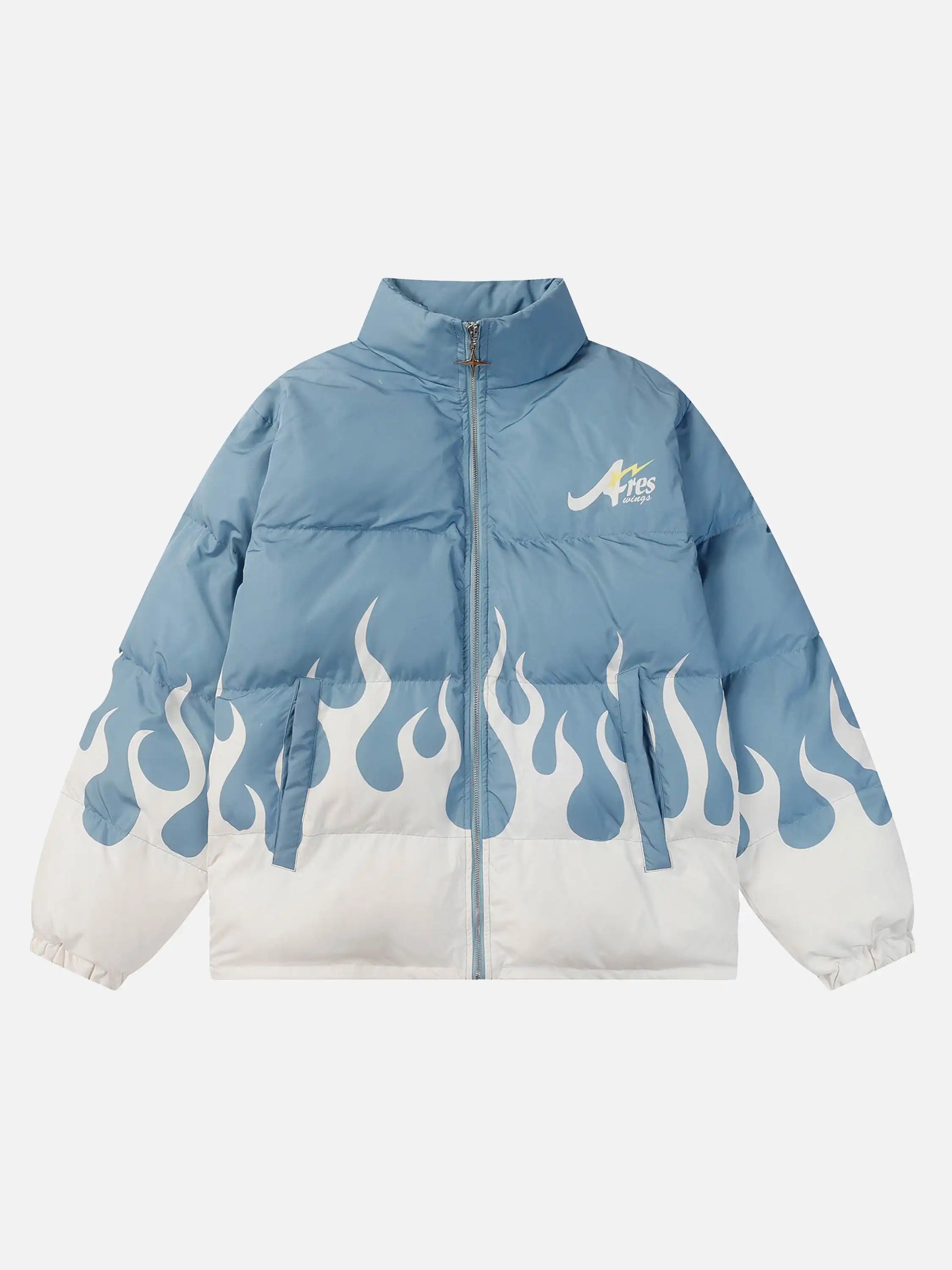 Color-Blocked Flame Cotton Coat