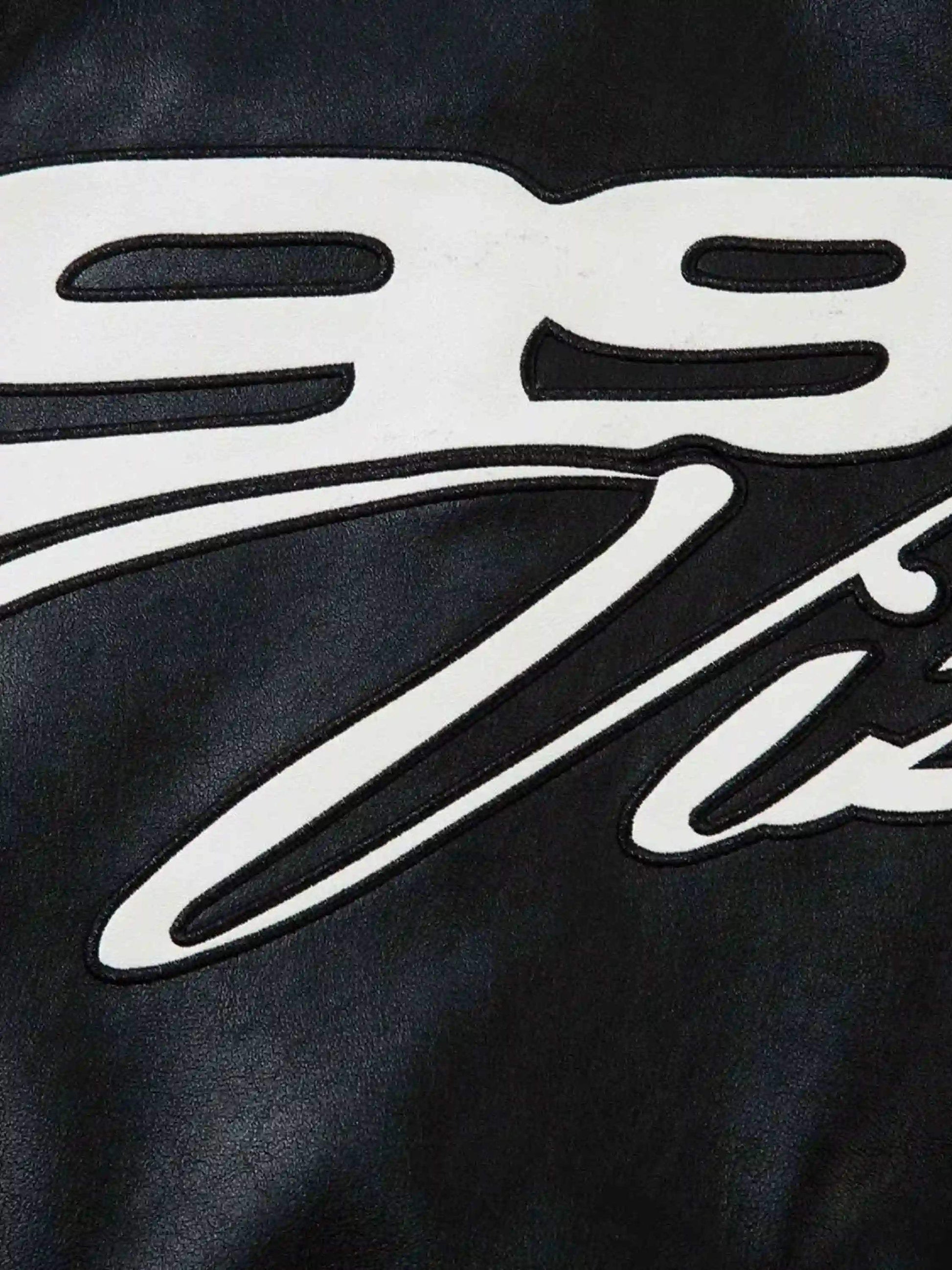 Disguisen Hip-Hop Street Style Stitching Pu Motorcycle Jacket