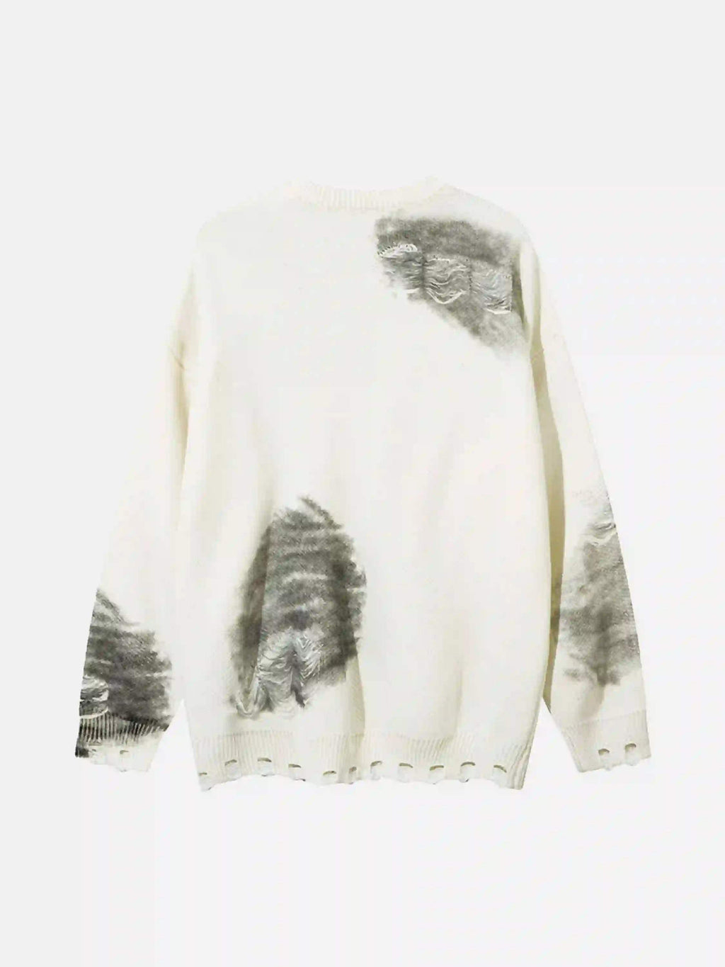 Disguisen High Street Spray Painted Distressed Dirty Chain Round Neck Sweater