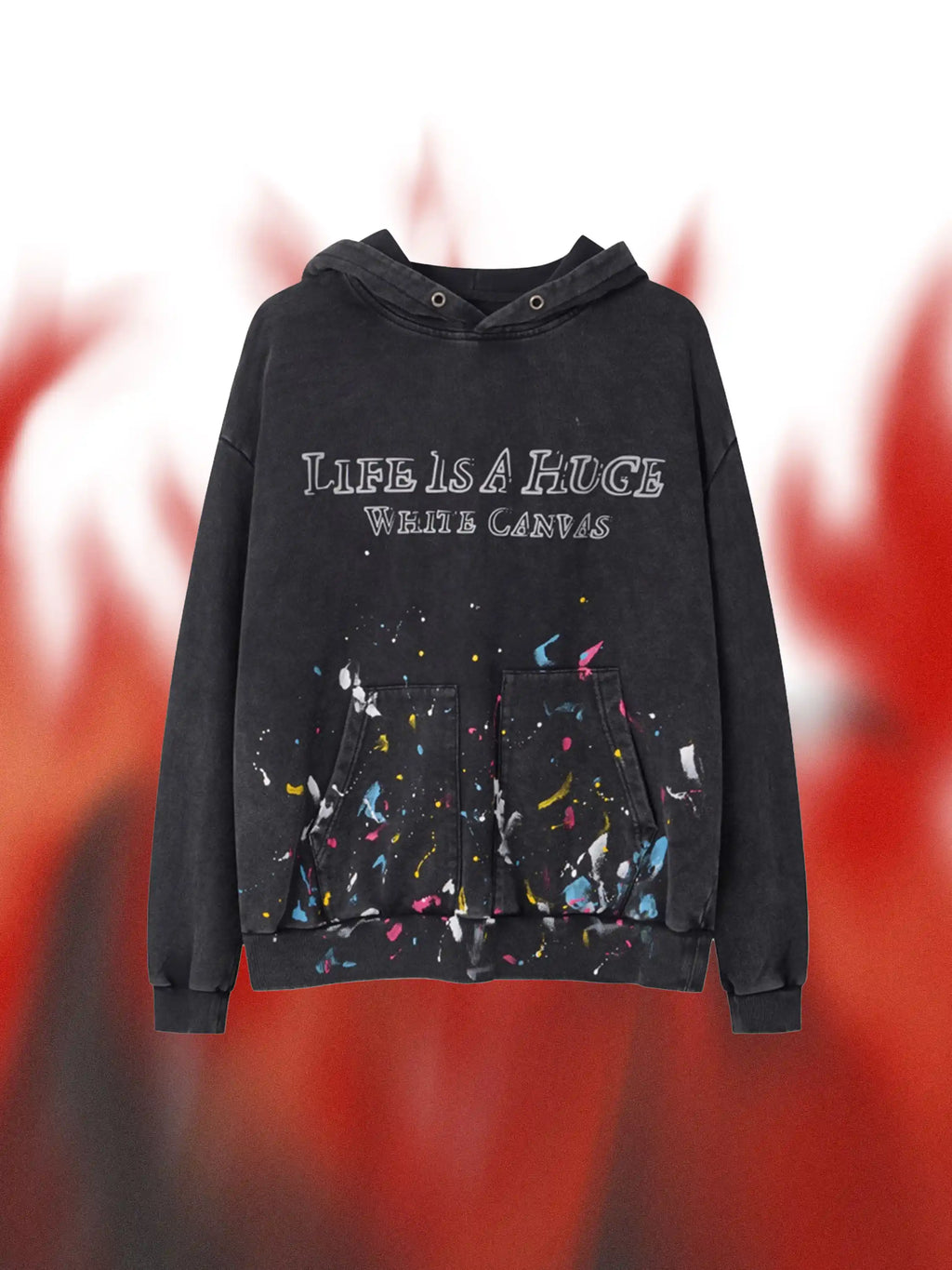 Washed Paint Splash Hoodie