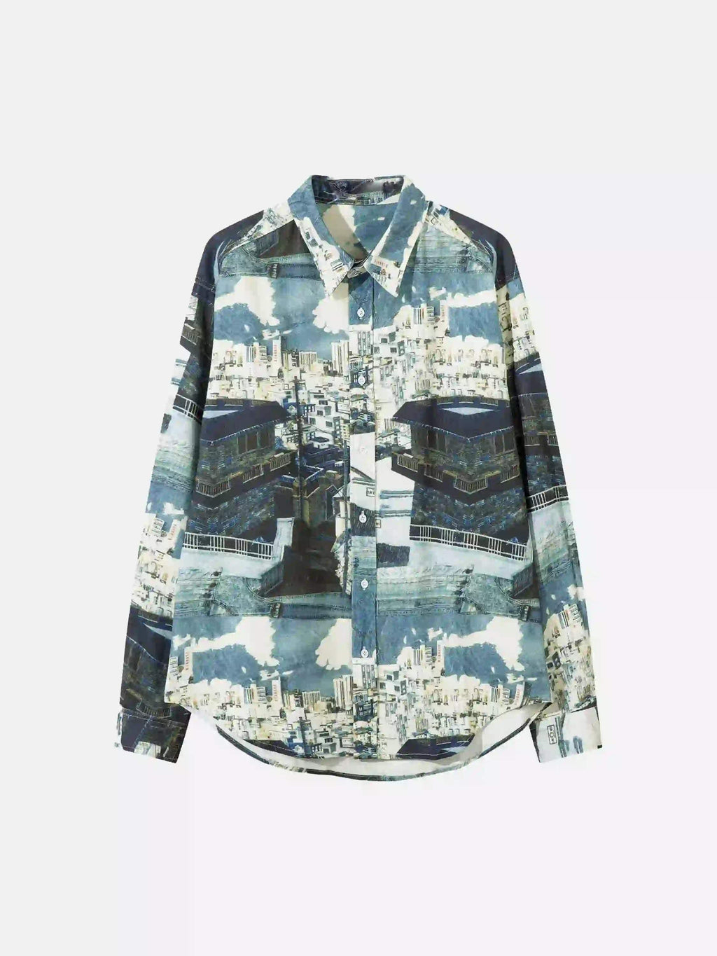 Disguisen American Style Architectural Long Sleeve Floral Shirt
