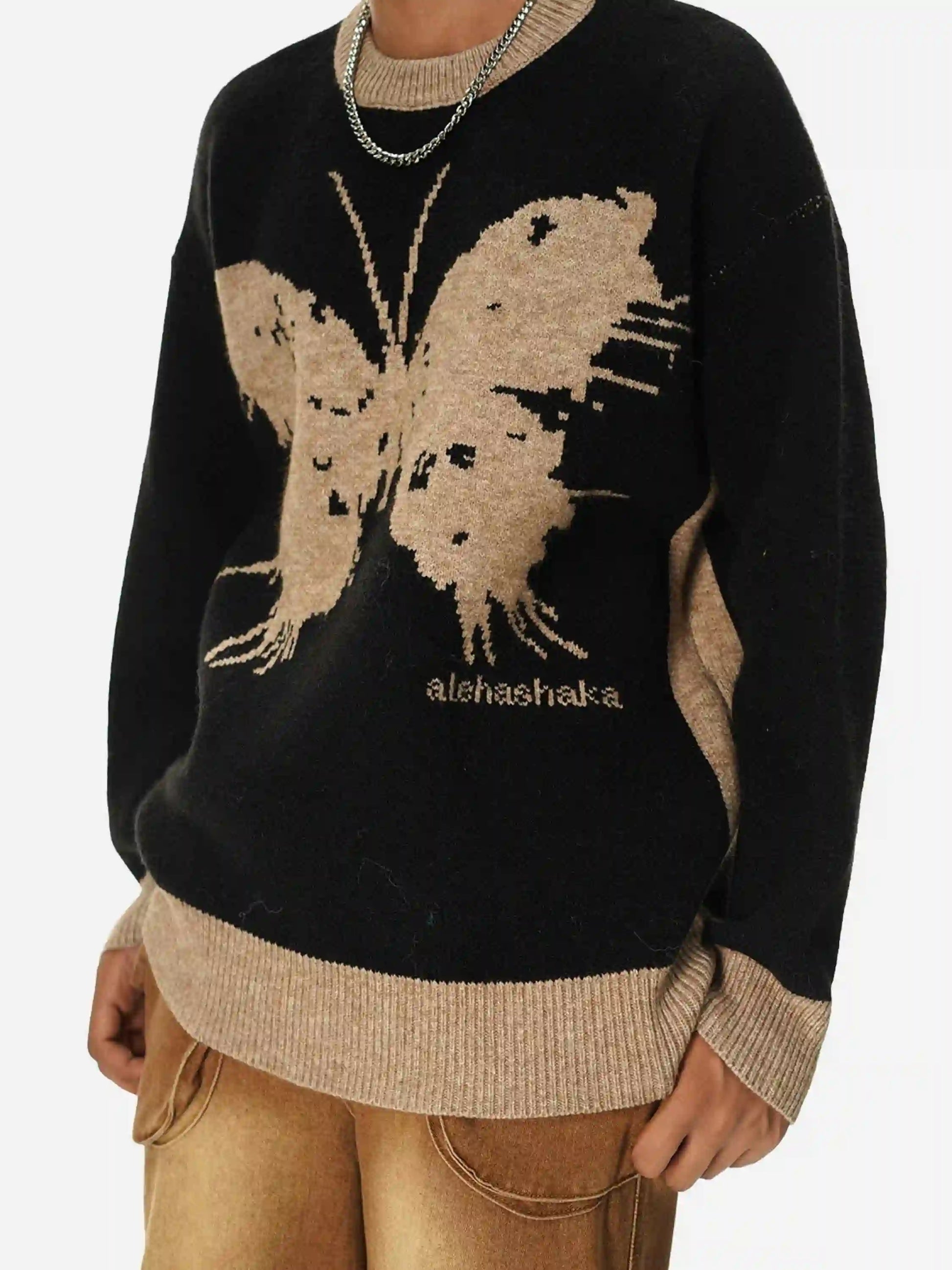 Disguisen Jacquard Butterfly Sweater
