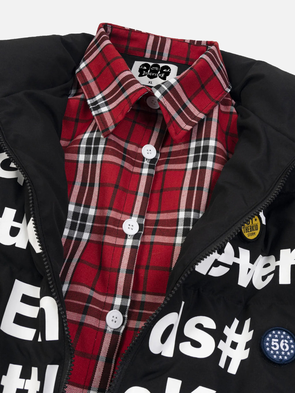 Vintage Fake Two-piece Plaid Coat