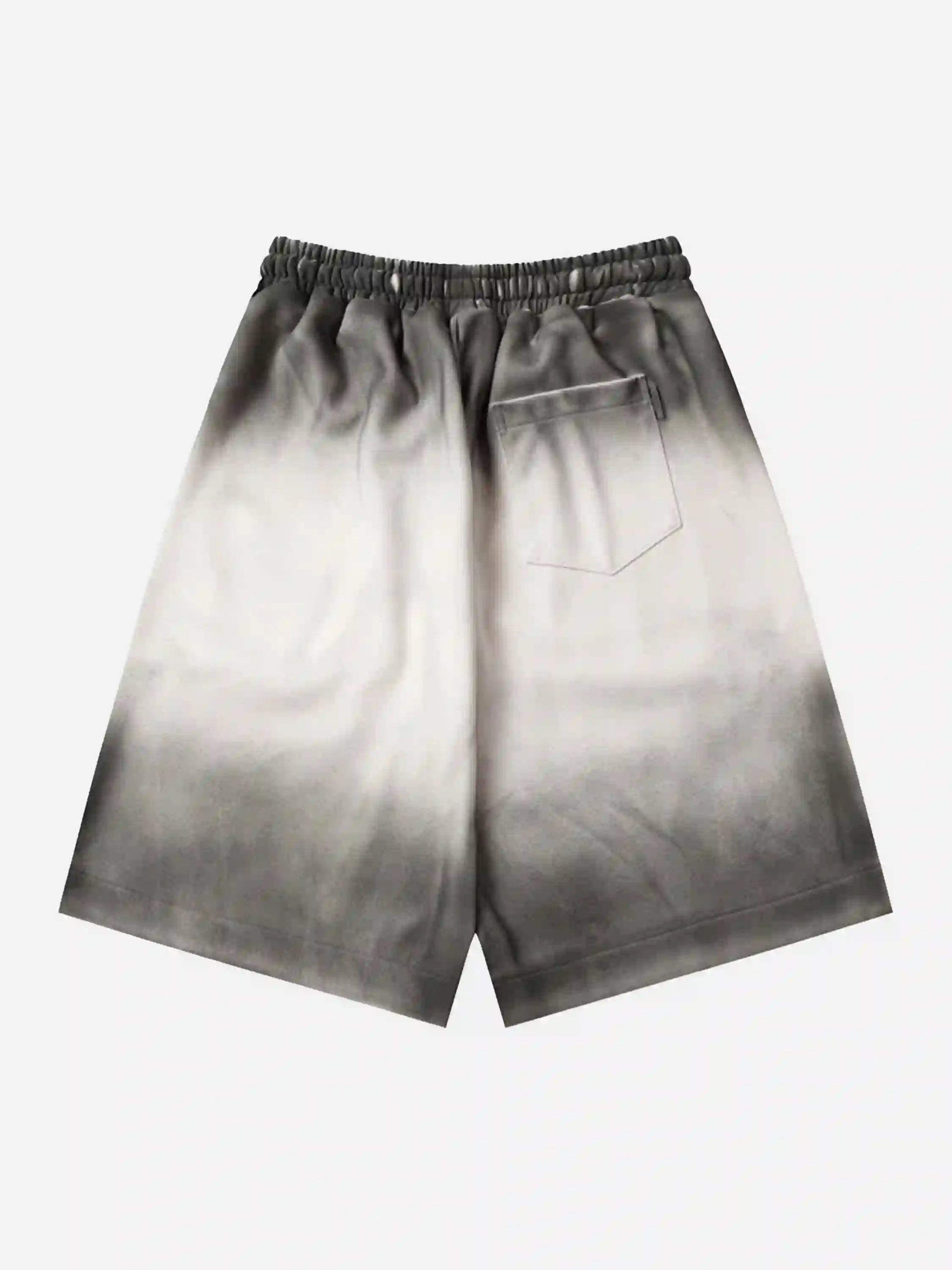 Disguisen American Style Distressed Gradient Print Shorts