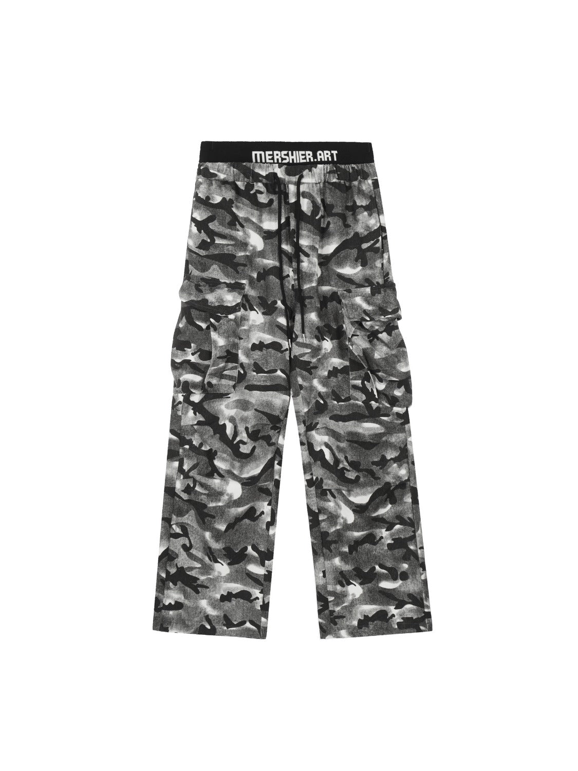 Fake Two-piece Camouflage Drawstring Cargo Pants