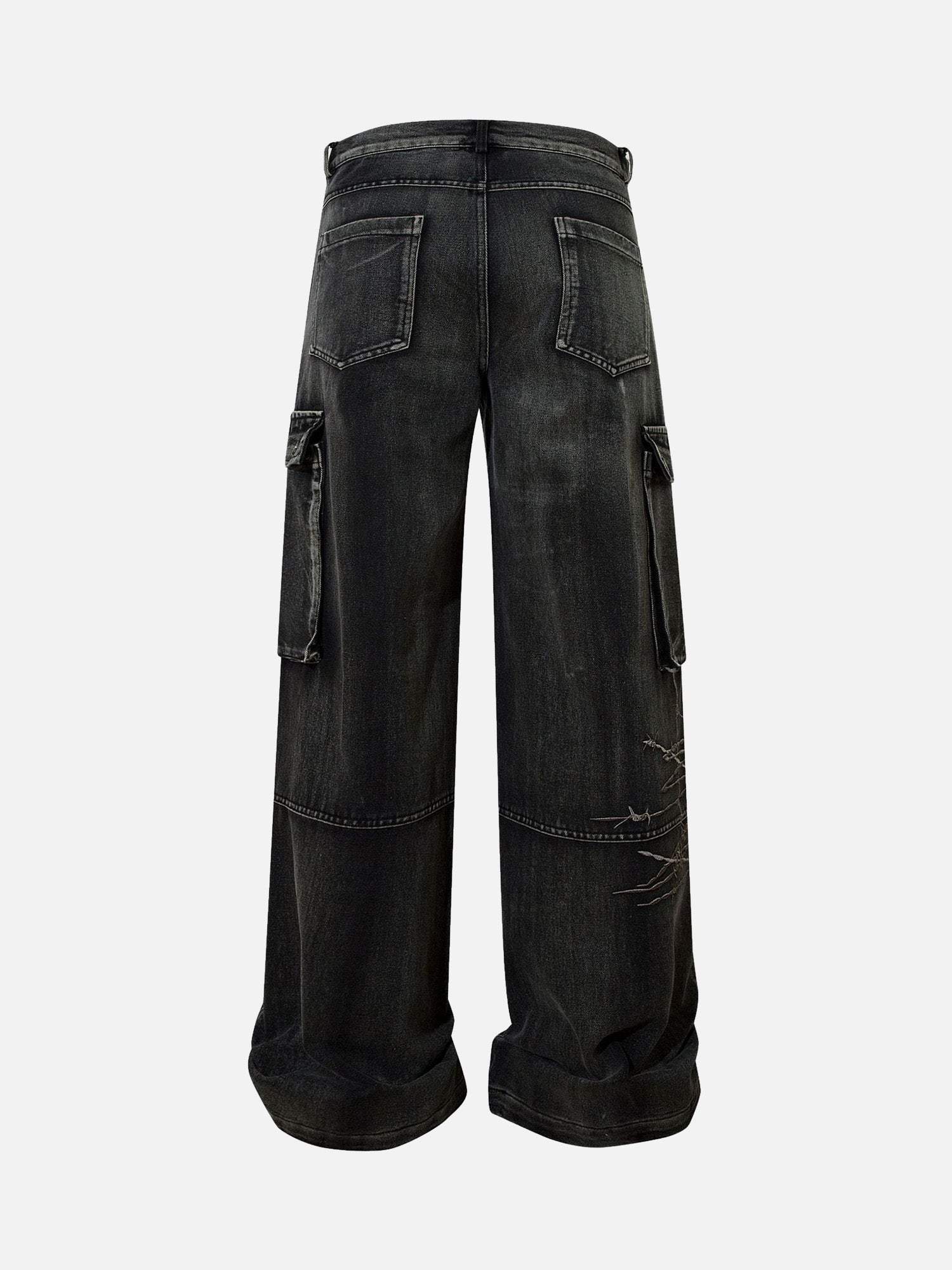 Disguisen High Street VIBE Heavy Embroidery Loose Wide Leg Hip-Hop Jeans