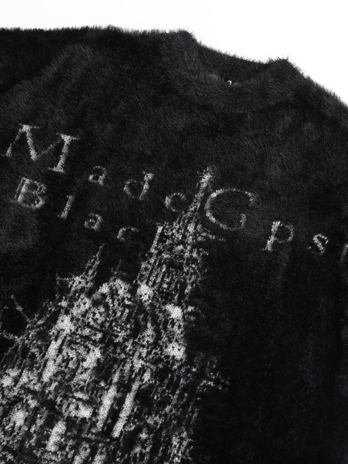 Lazy Style Plus Velvet Print Sweater