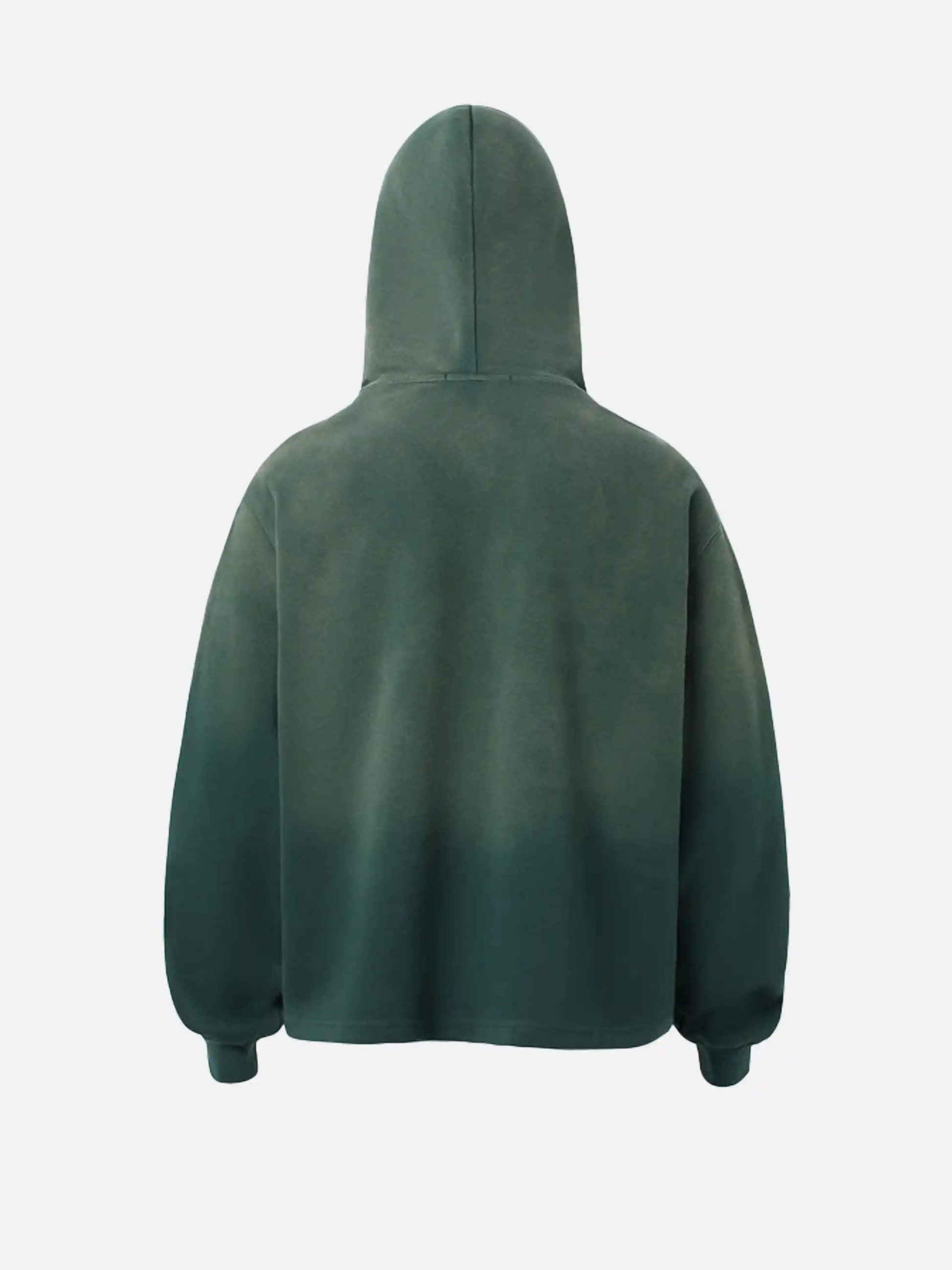 Graffiti Letter Gradient Distressed Hoodie