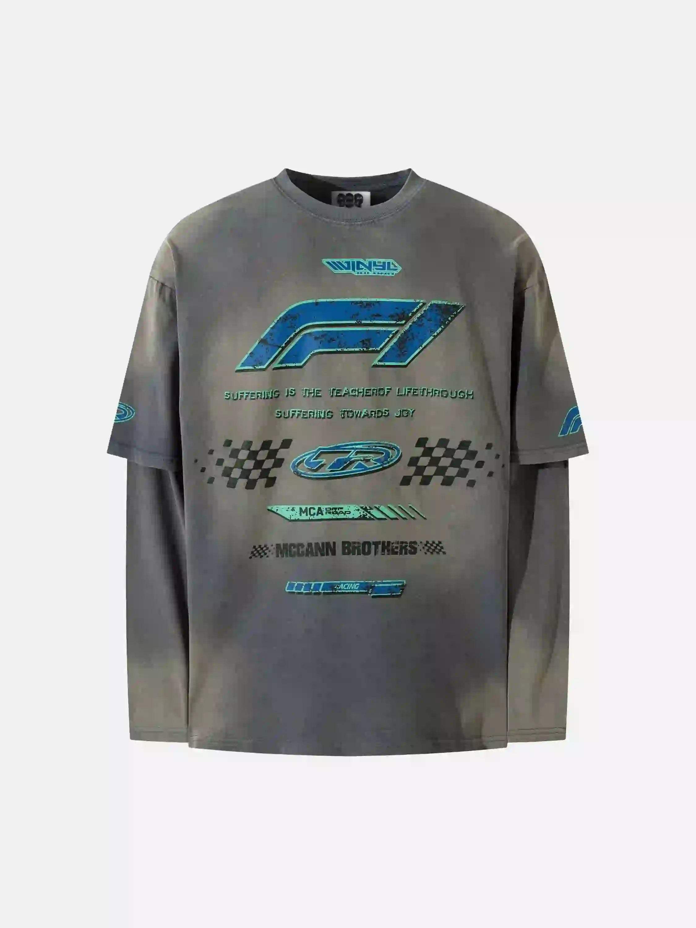 Disguisen American Style Old Motorcycle Long Sleeve T-Shirt