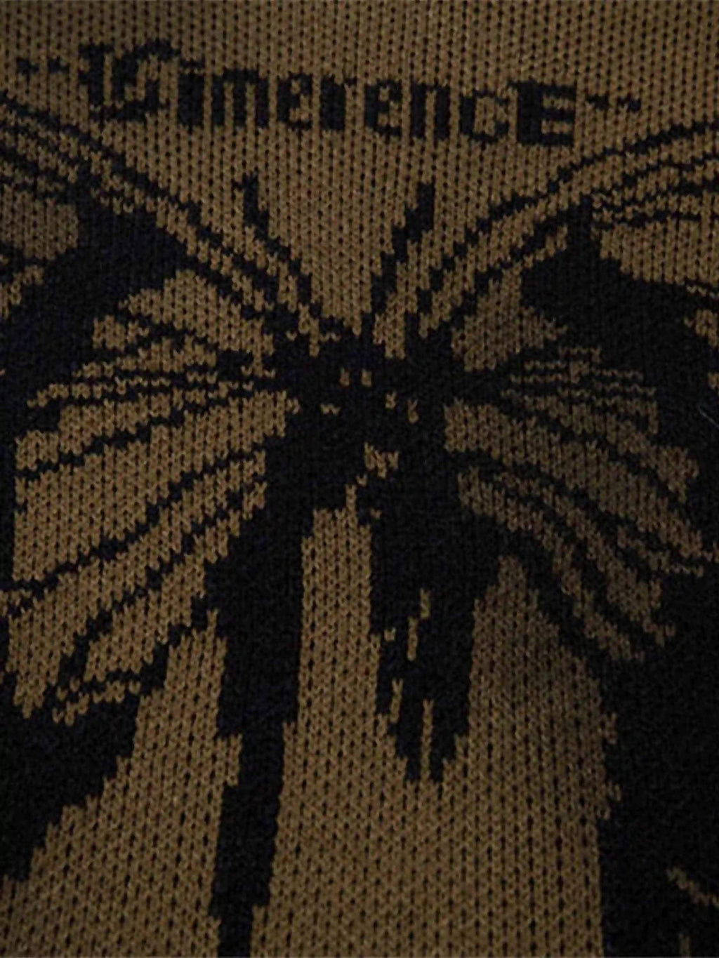 Disguisen Hip-Hop Lazy Style Butterfly Jacquard Ripped Sweater