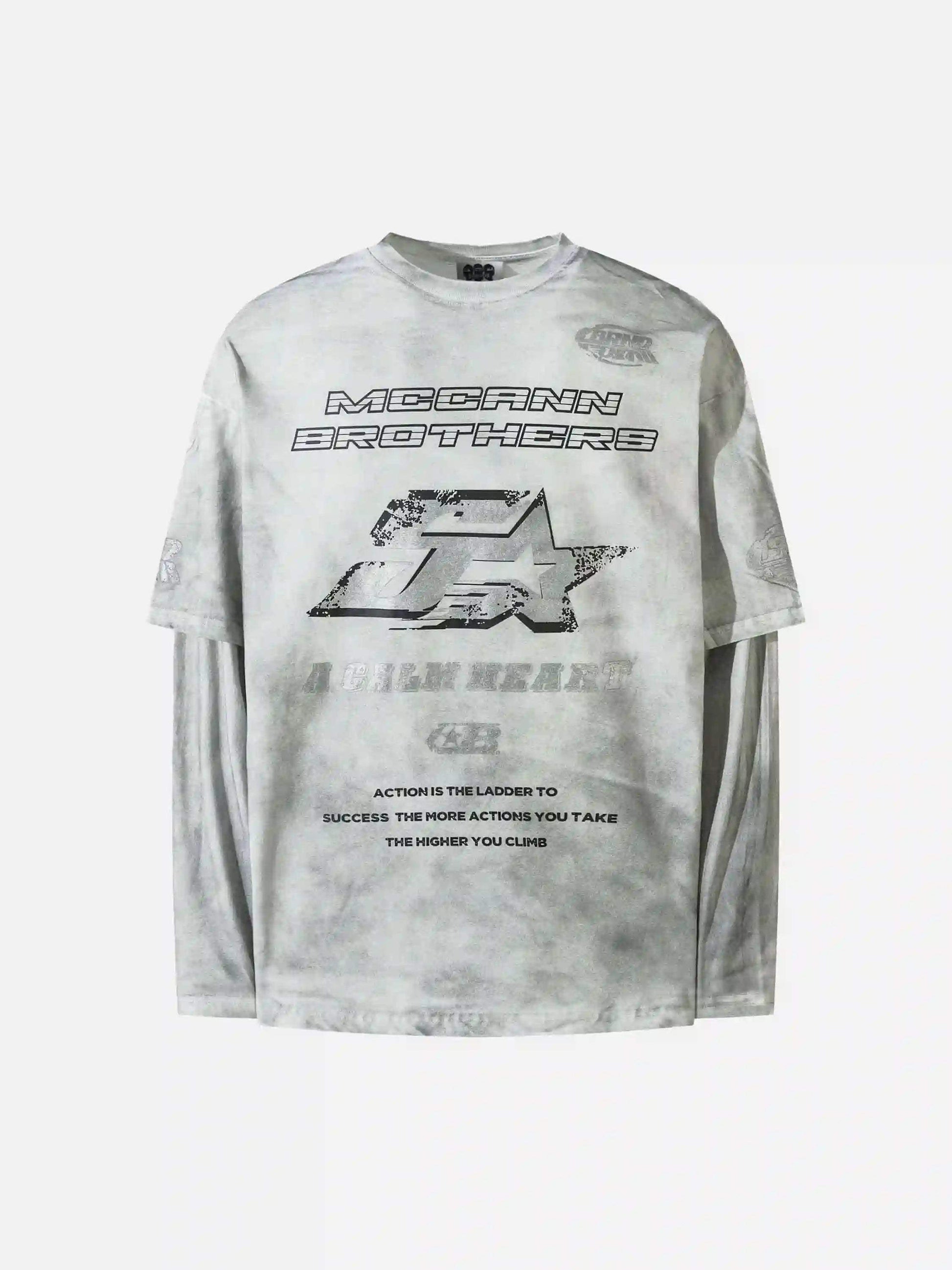 Disguisen Street American Industrial Style Long Sleeves T-Shirt