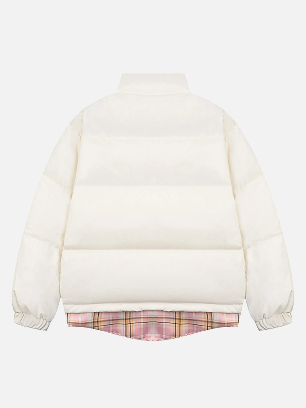 Vintage Fake Two-piece Plaid Coat