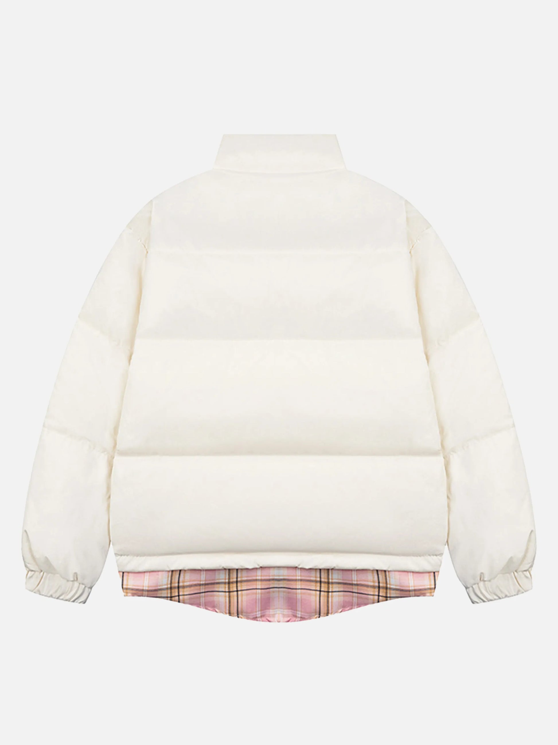 Vintage Fake Two-piece Plaid Coat