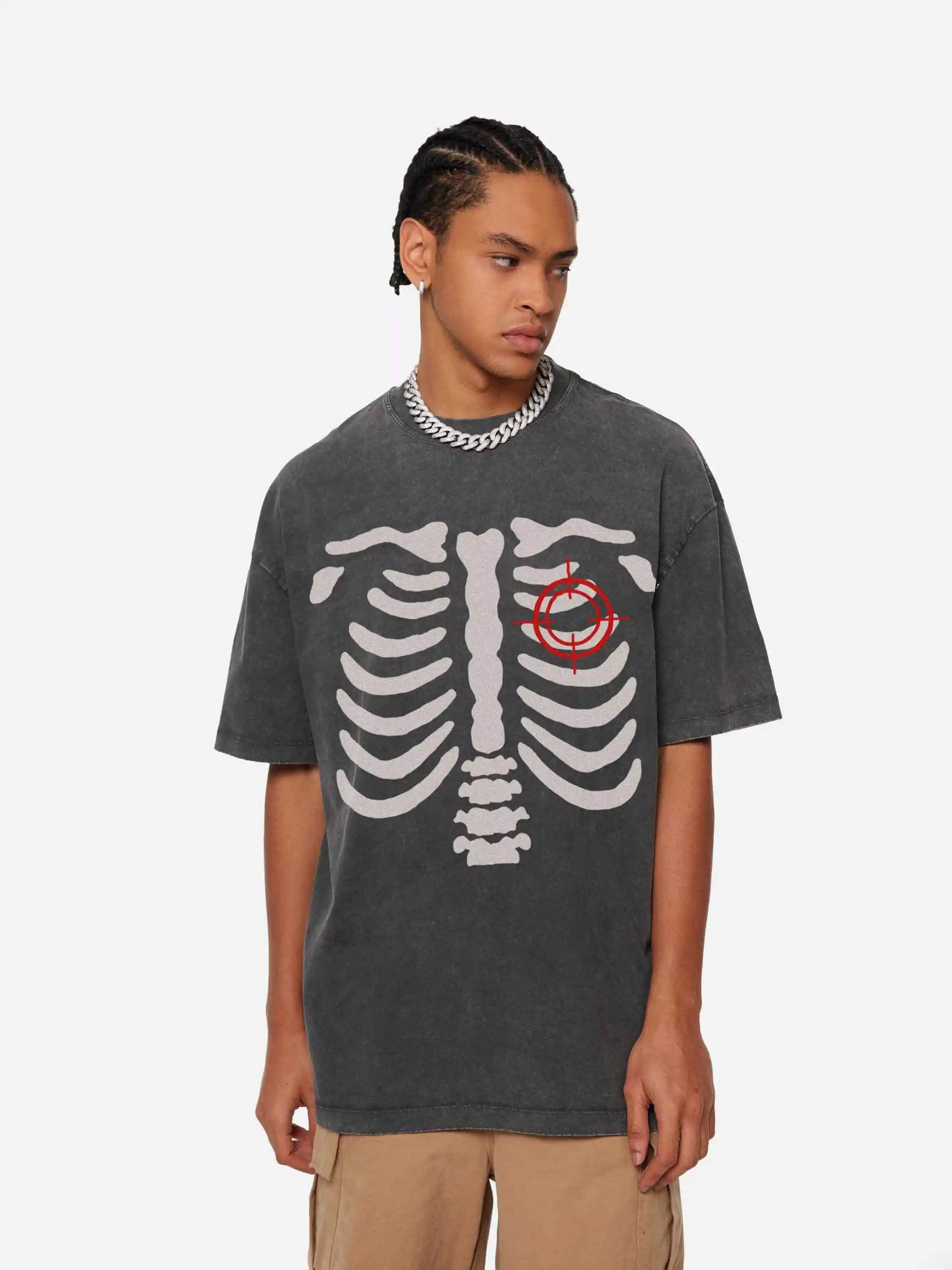 Maglietta Disguisen American Retro Skull
