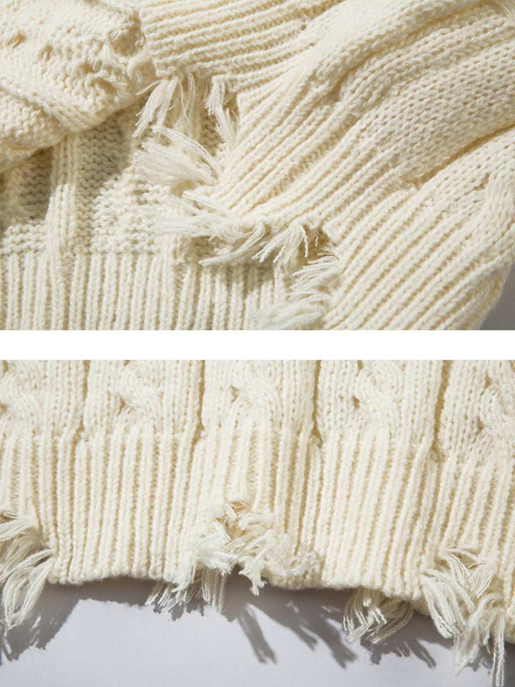 Vintage Curled dough twists Damage Flow Sweater