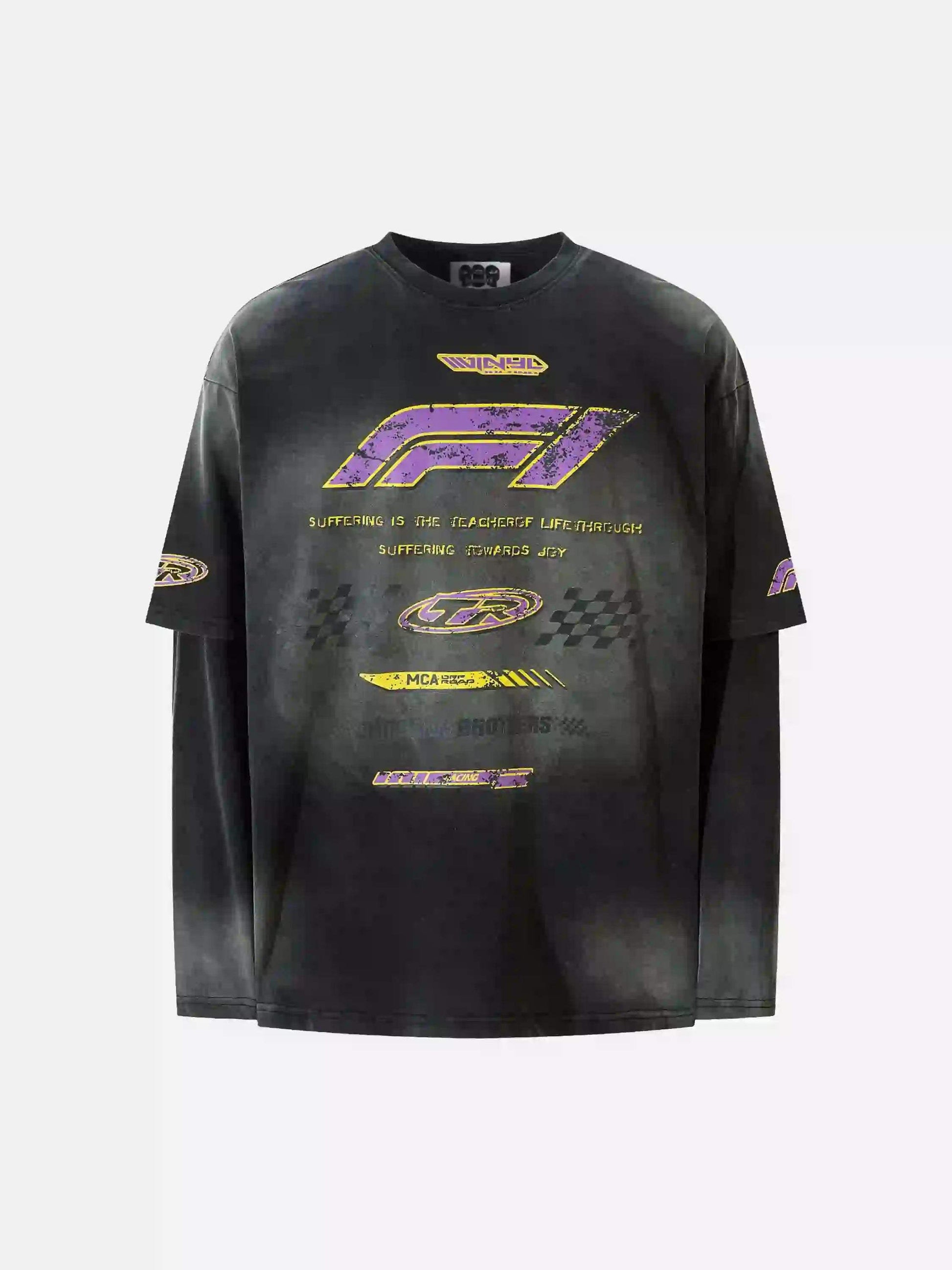 Disguisen American Style Old Motorcycle Long Sleeve T-Shirt