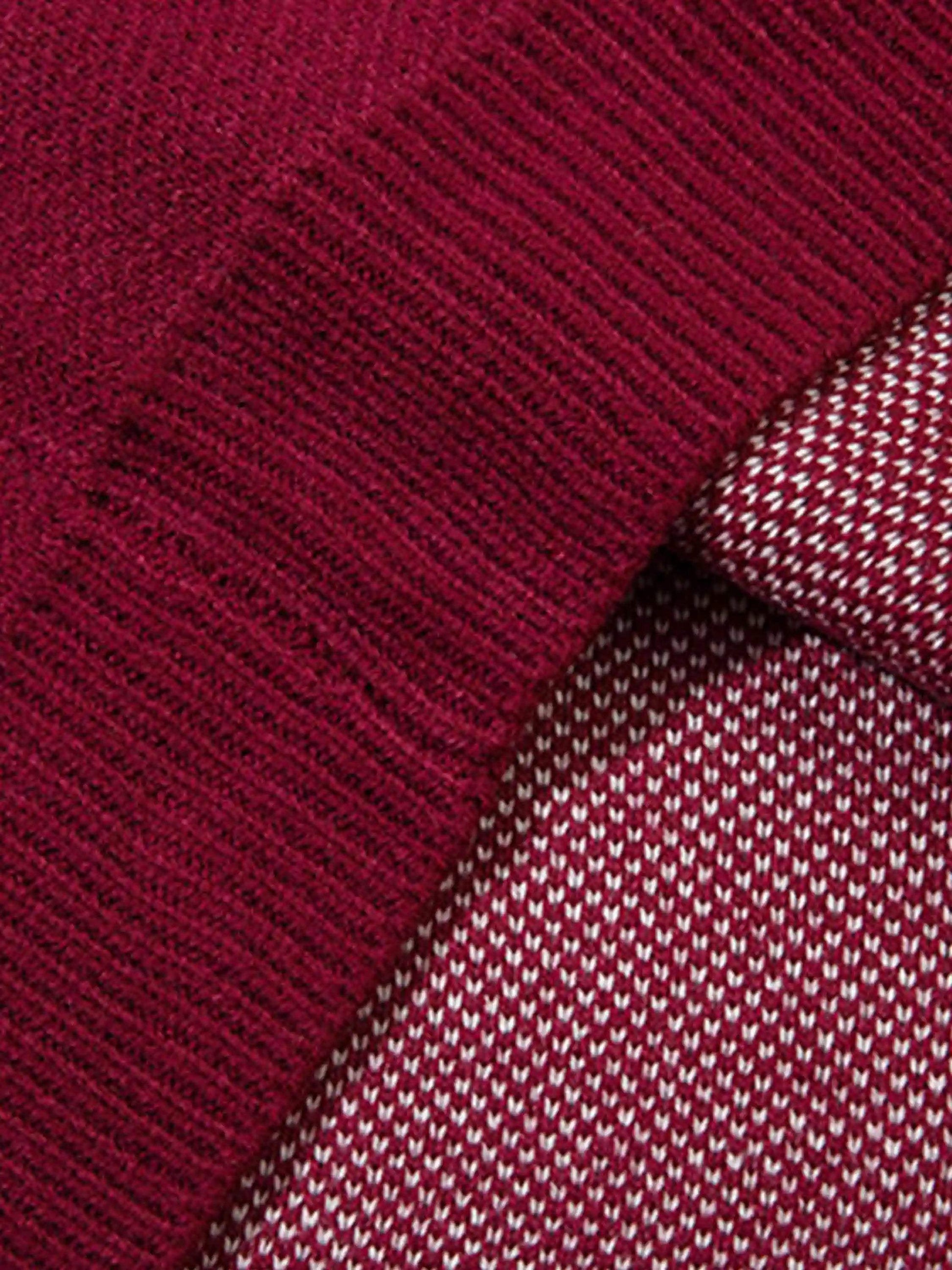 Disguisen Vibe Contrast Color Stitching Crew Neck Sweater