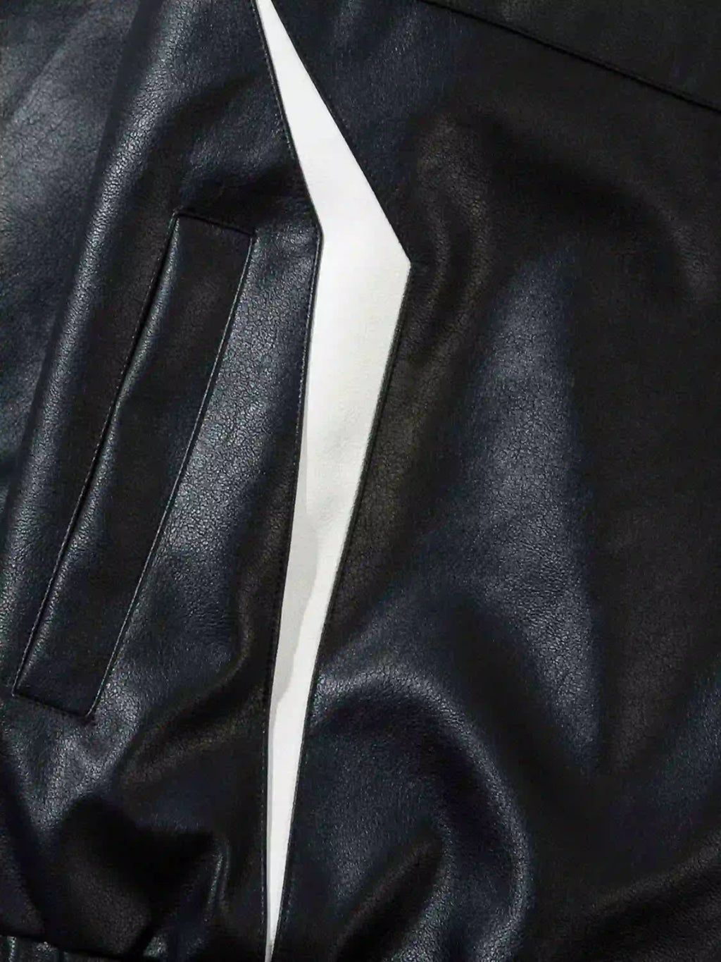 Disguisen Hip-Hop Street Biker Embroidered Leather Jacket