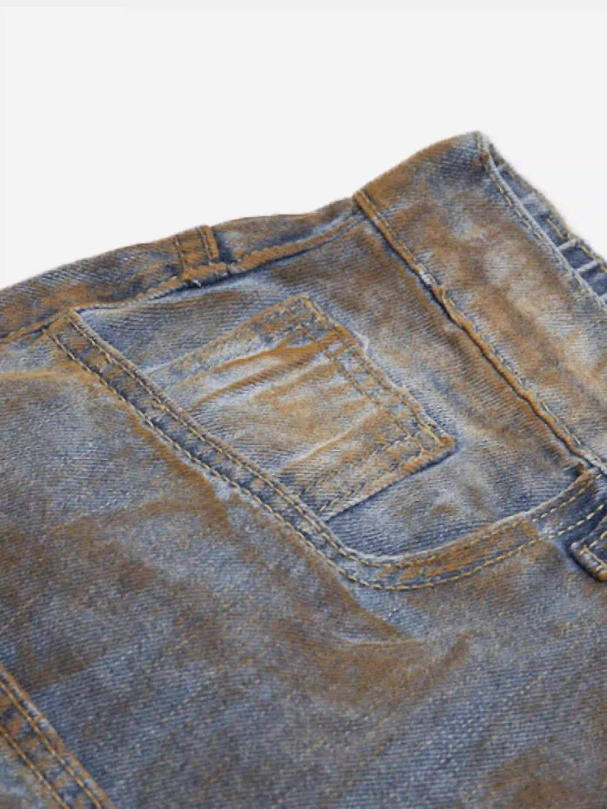 Disguisen American Style Wasteland Style Wide-Leg Denim Jorts