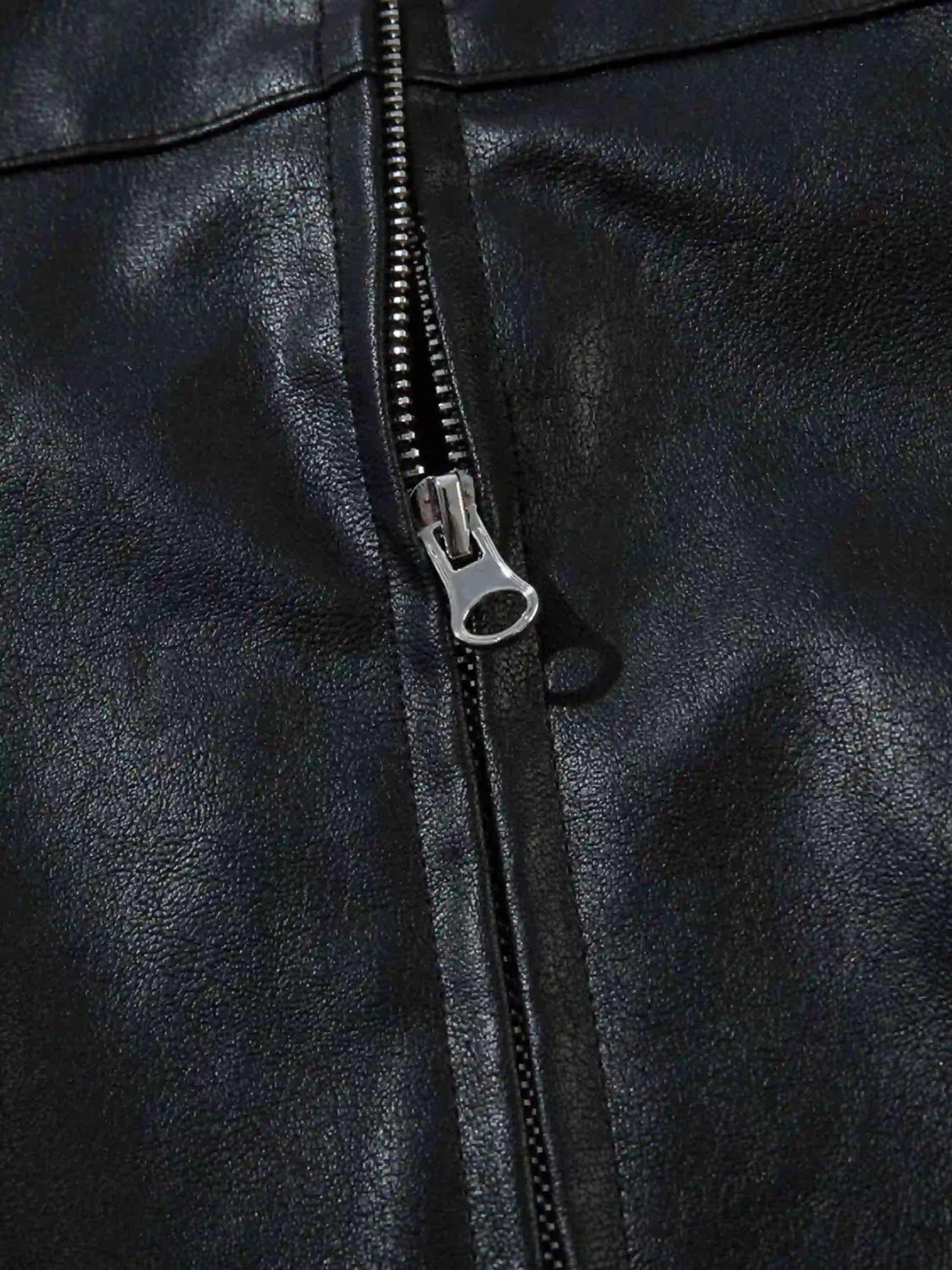 Disguisen Hip-Hop Street Biker Embroidered Leather Jacket