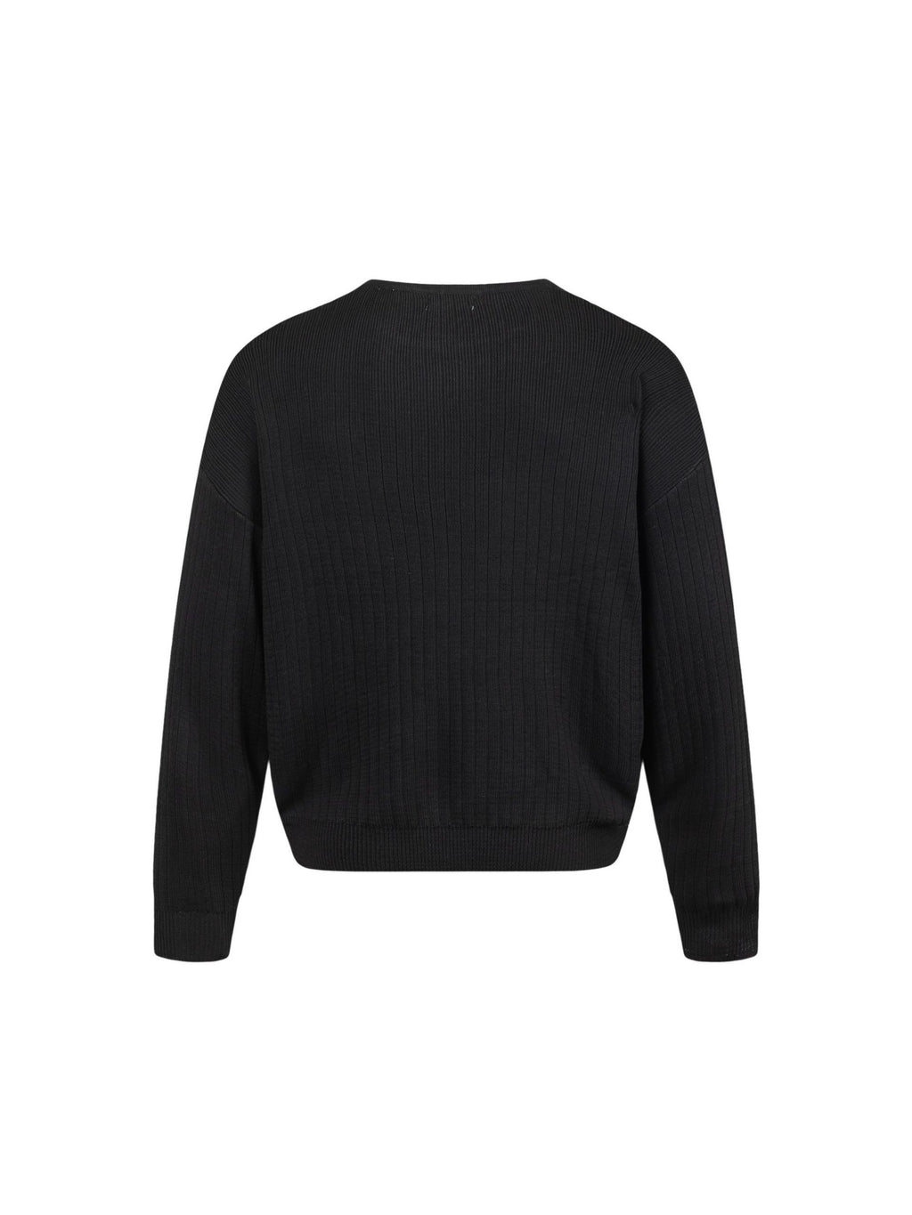 Vintage Letter Small V-neck Sweater