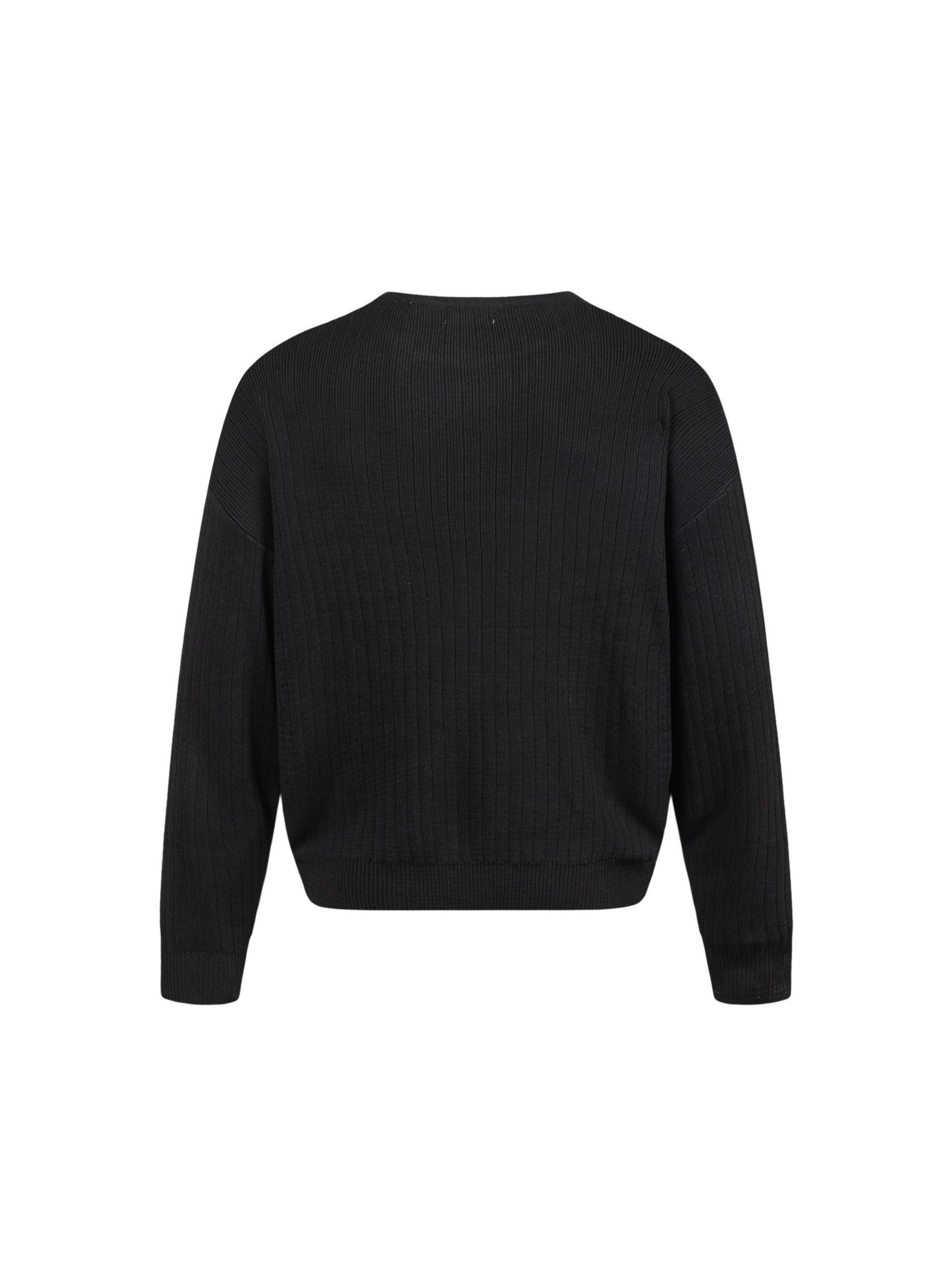 Vintage Letter Small V-neck Sweater