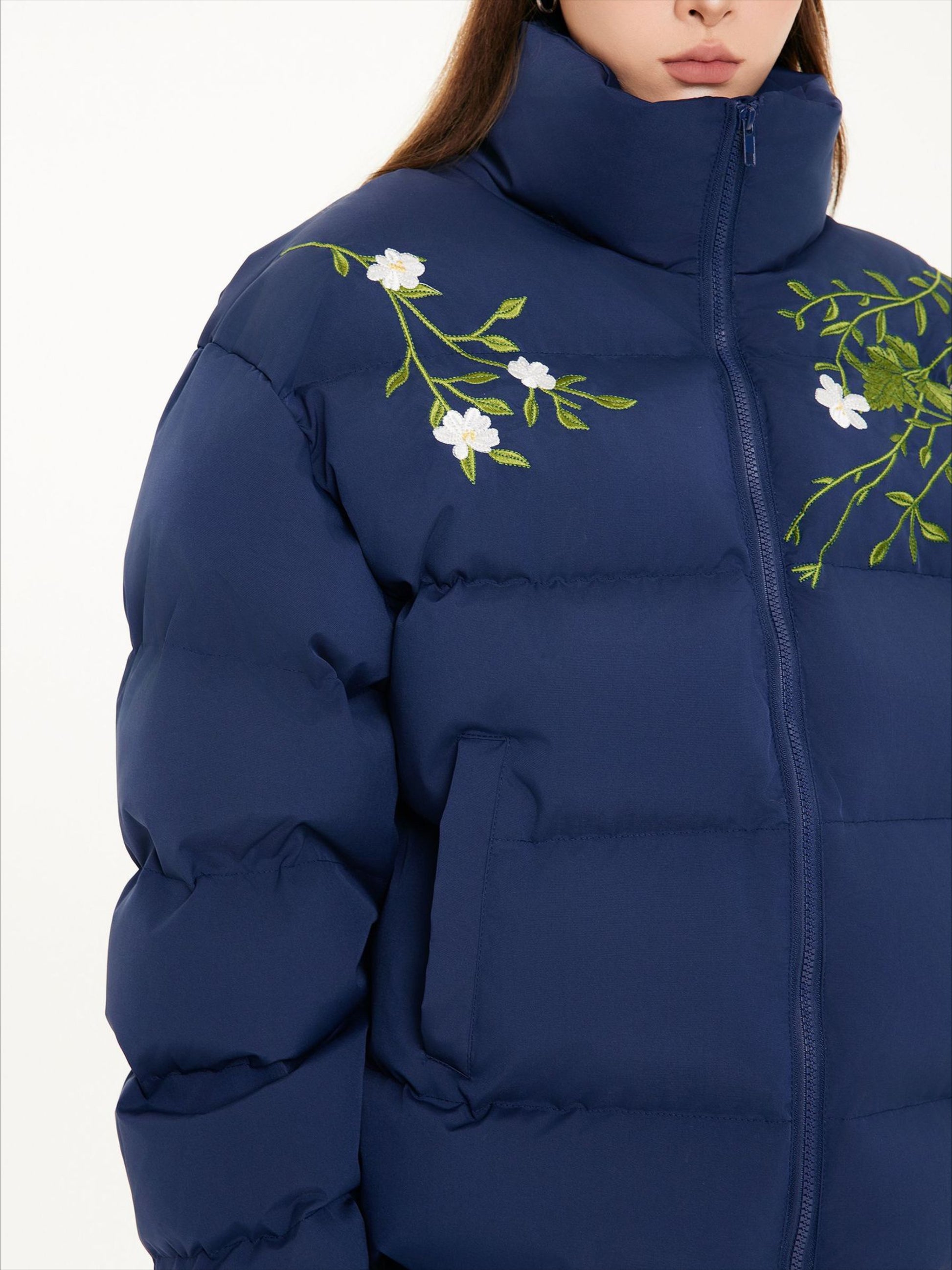 Floral Embroidered Coat