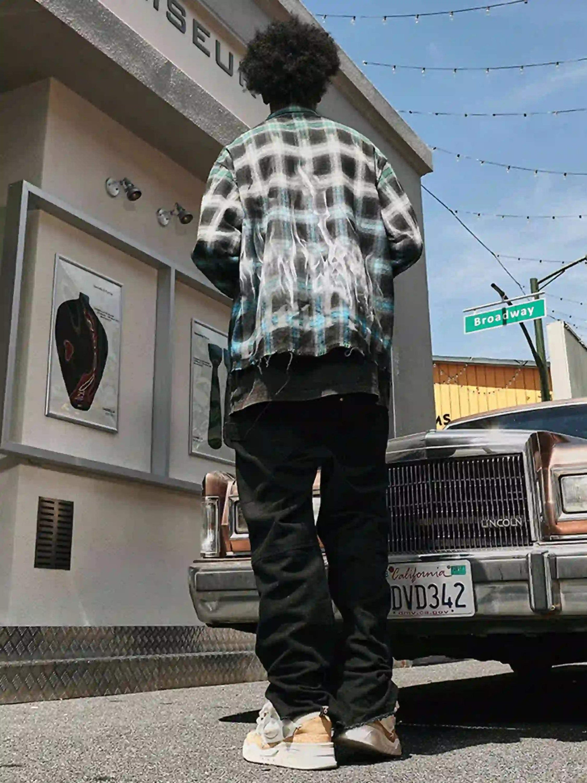 Disguisen American High Street Flame Contrast Patchwork Shirt