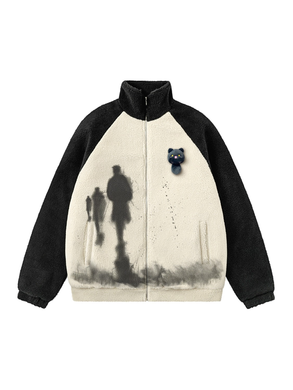 Vintage Street Collision Color Splicing Jacket